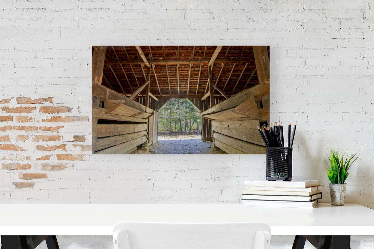 Smoky Mountains Cades Cove Barn Interior Reproduction