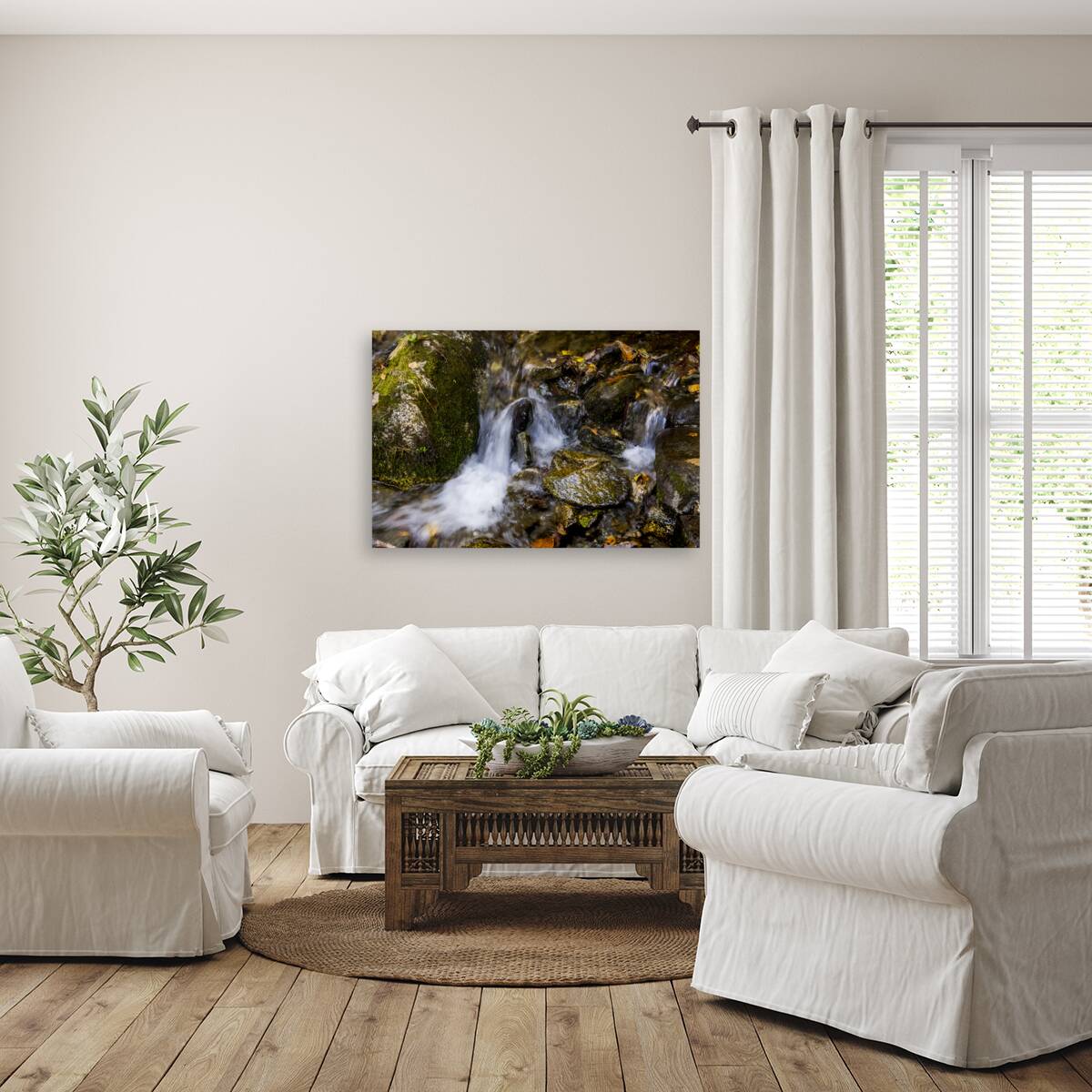 Blue Ridge Parkway Mountain Stream in  Autumn Reproduction