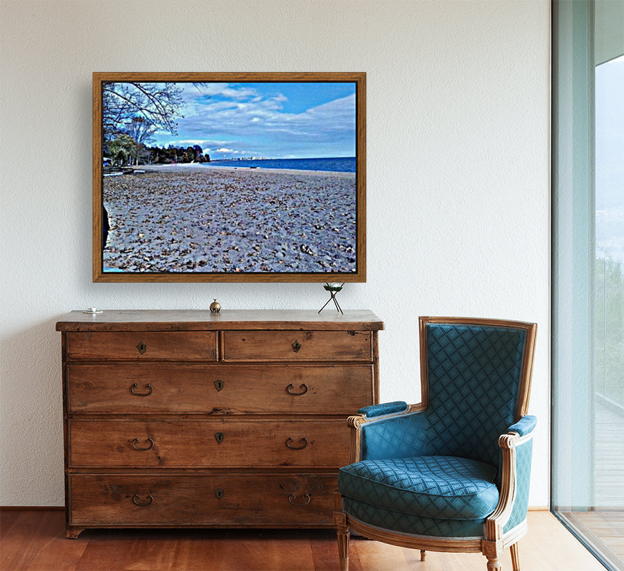 Beach in Fall Reproduction