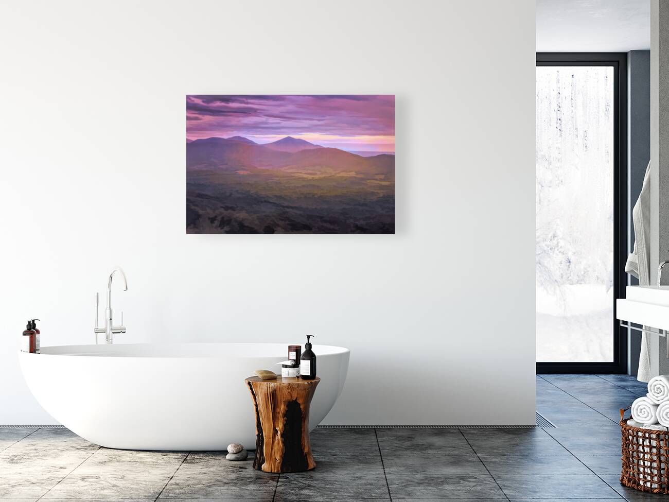 Blue Ridge Parkway Rainbow of Abstract Colors Reproduction
