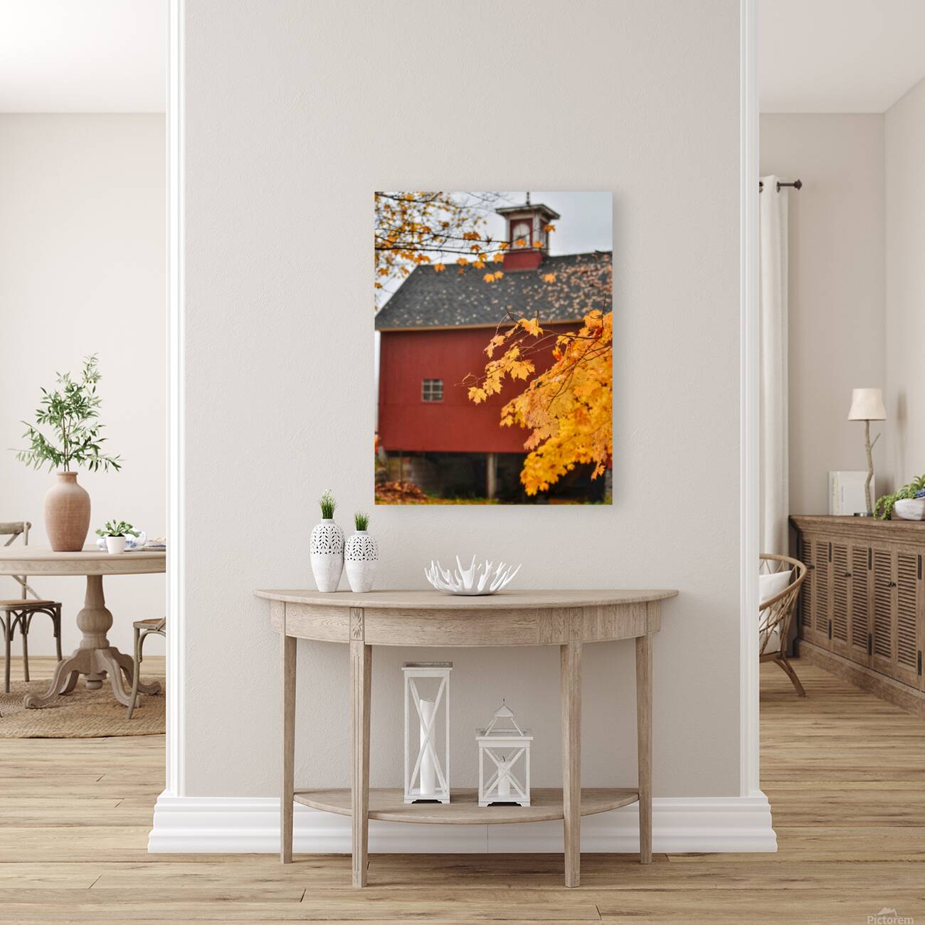 08 Rainy Day Barn in Autumn Reproduction