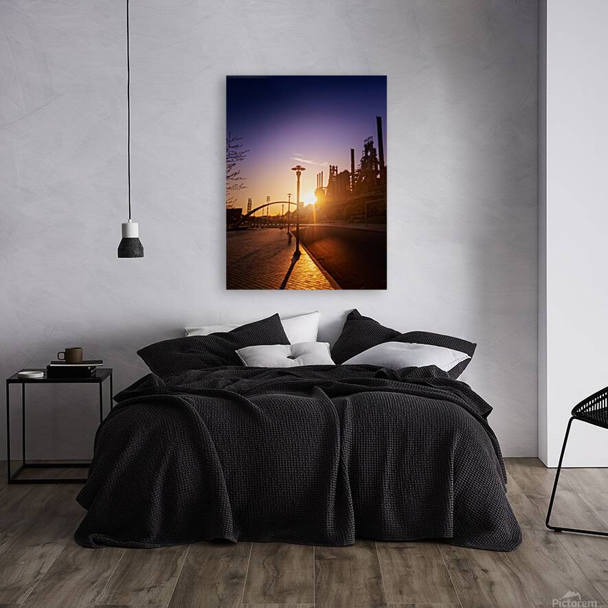 Steel Stacks Into the Sunset Reproduction