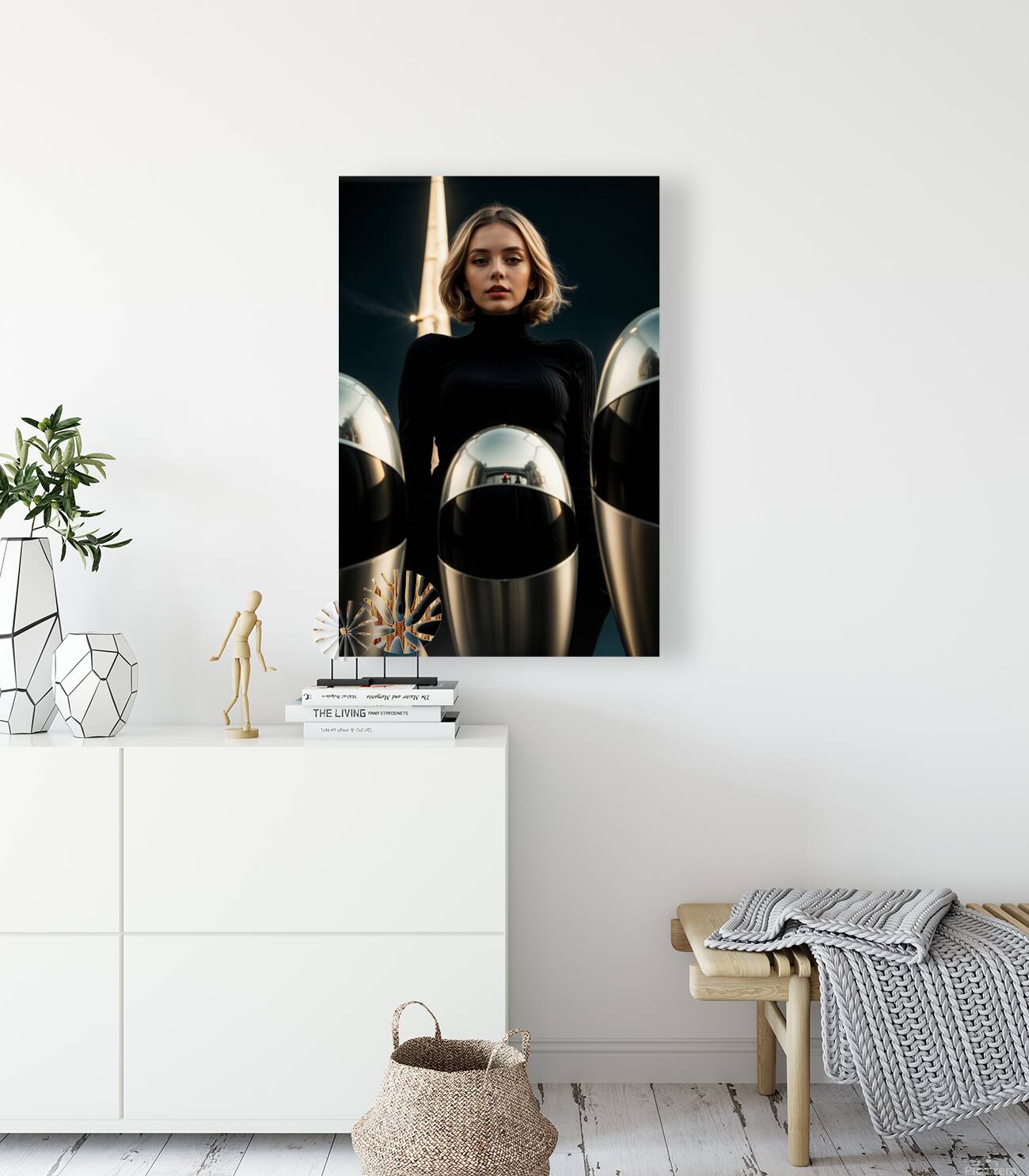 Ai portrait of a young woman in a futuristic world Reproduction