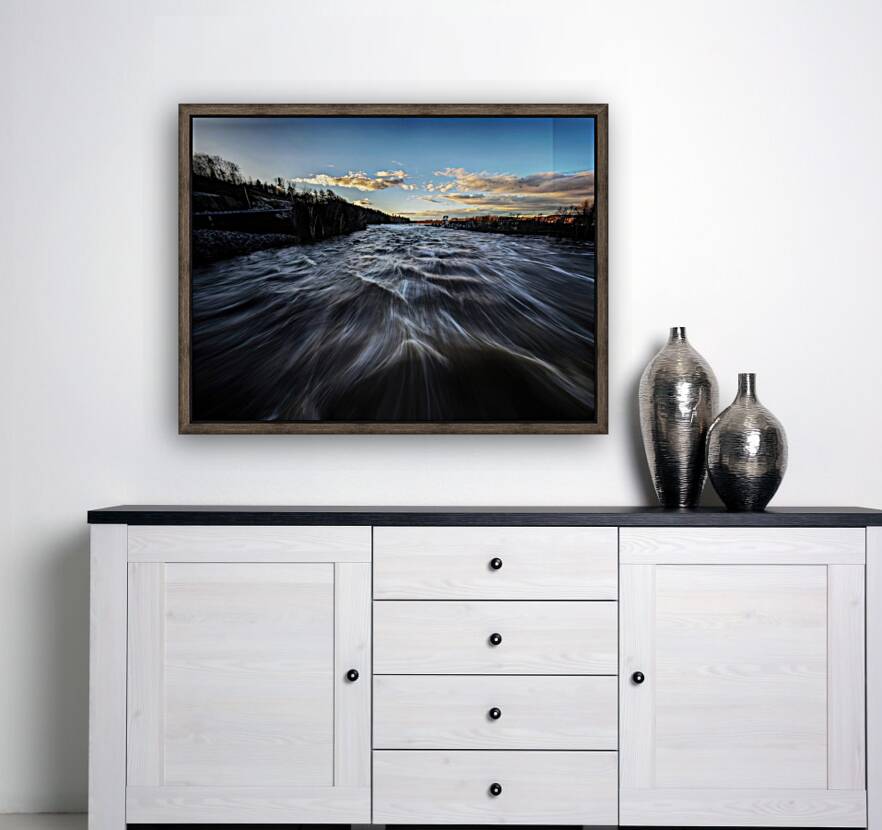 Worumbos Winter Flood - Maine River Wall Art Reproduction