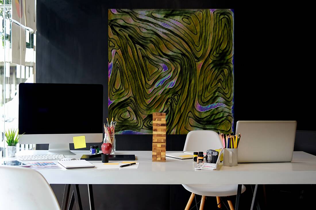 Abstract Ethereal Lined Shapes Version 3 Reproduction