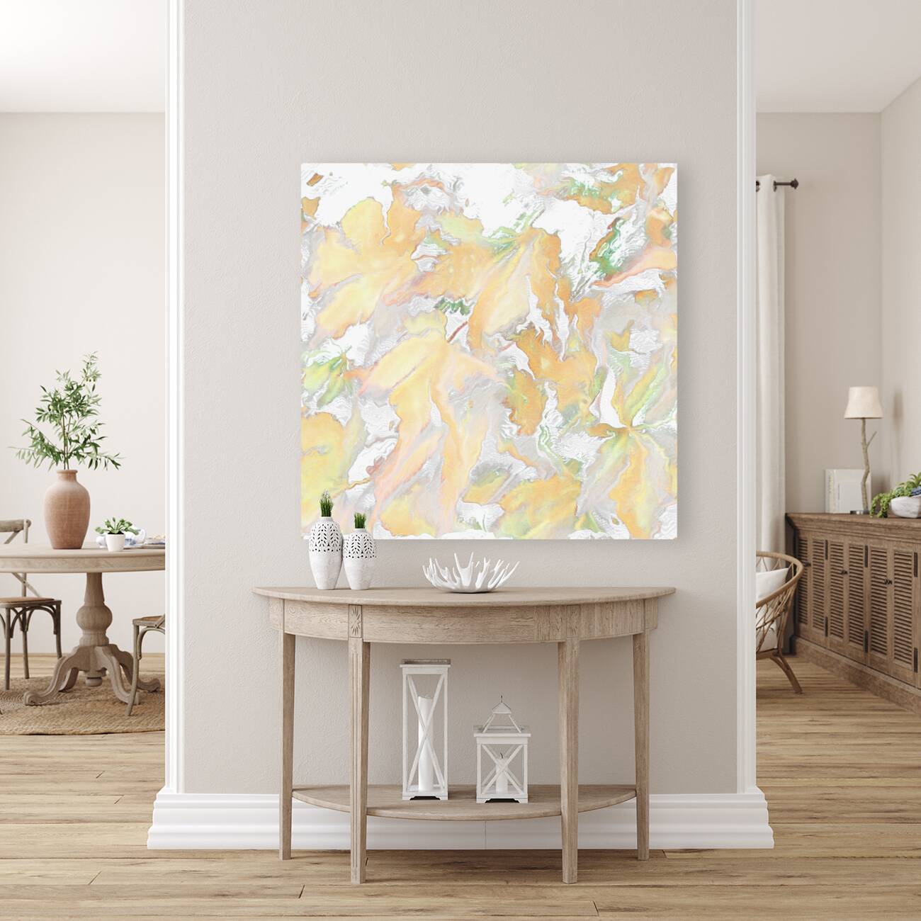 Faded Abstract Acer Autumnal Leaves Reproduction