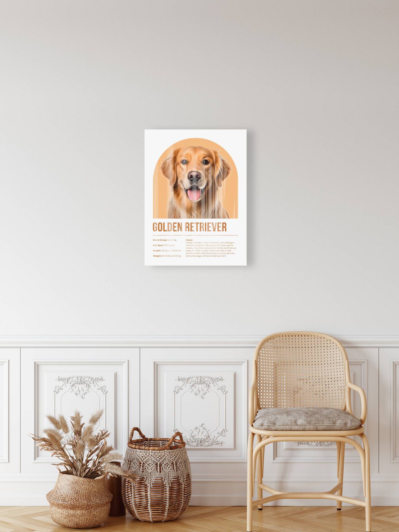 Golden Retriever Informative Poster Reproduction