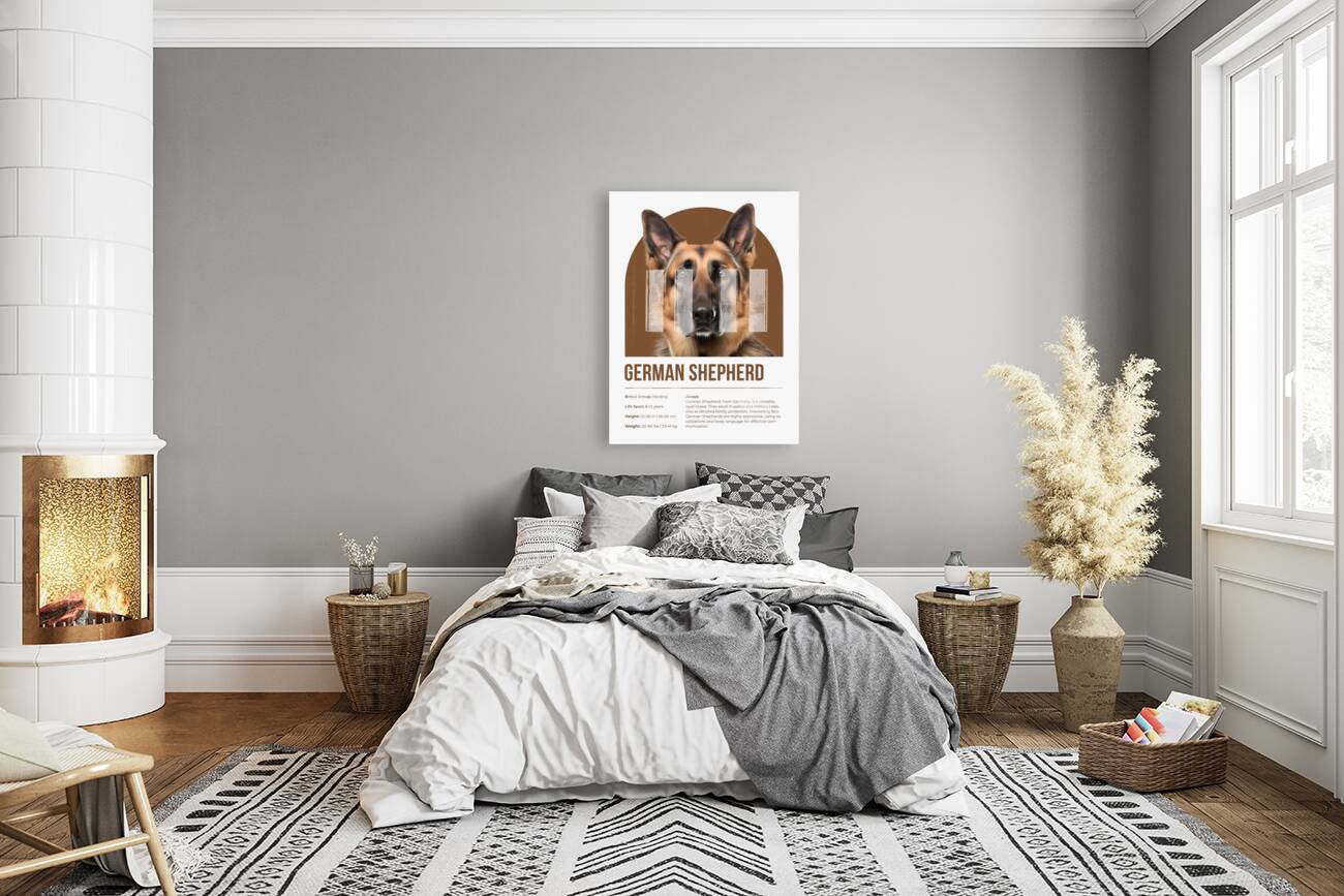 German Shepherd Informative Poster Reproduction