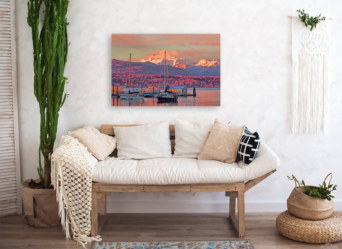 Full Light Spectrum Sunrise At Comox Harbour 4 Reproduction