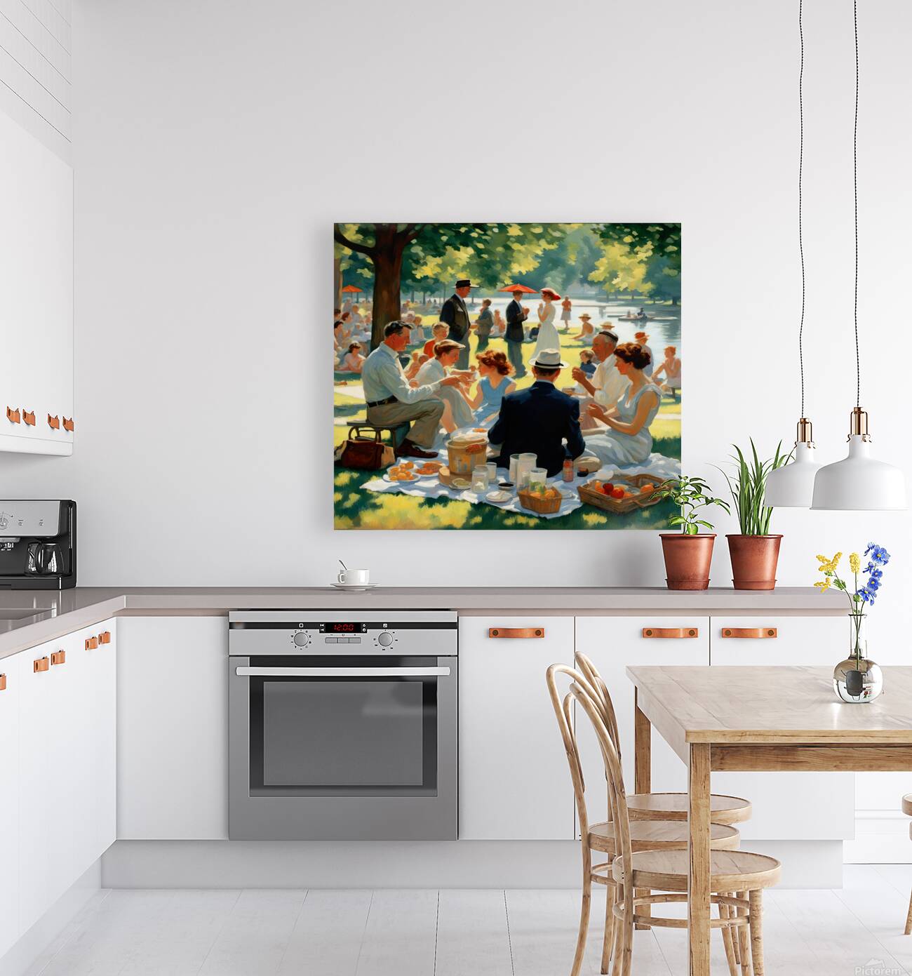 PICNIC AT THE LAKE Reproduction