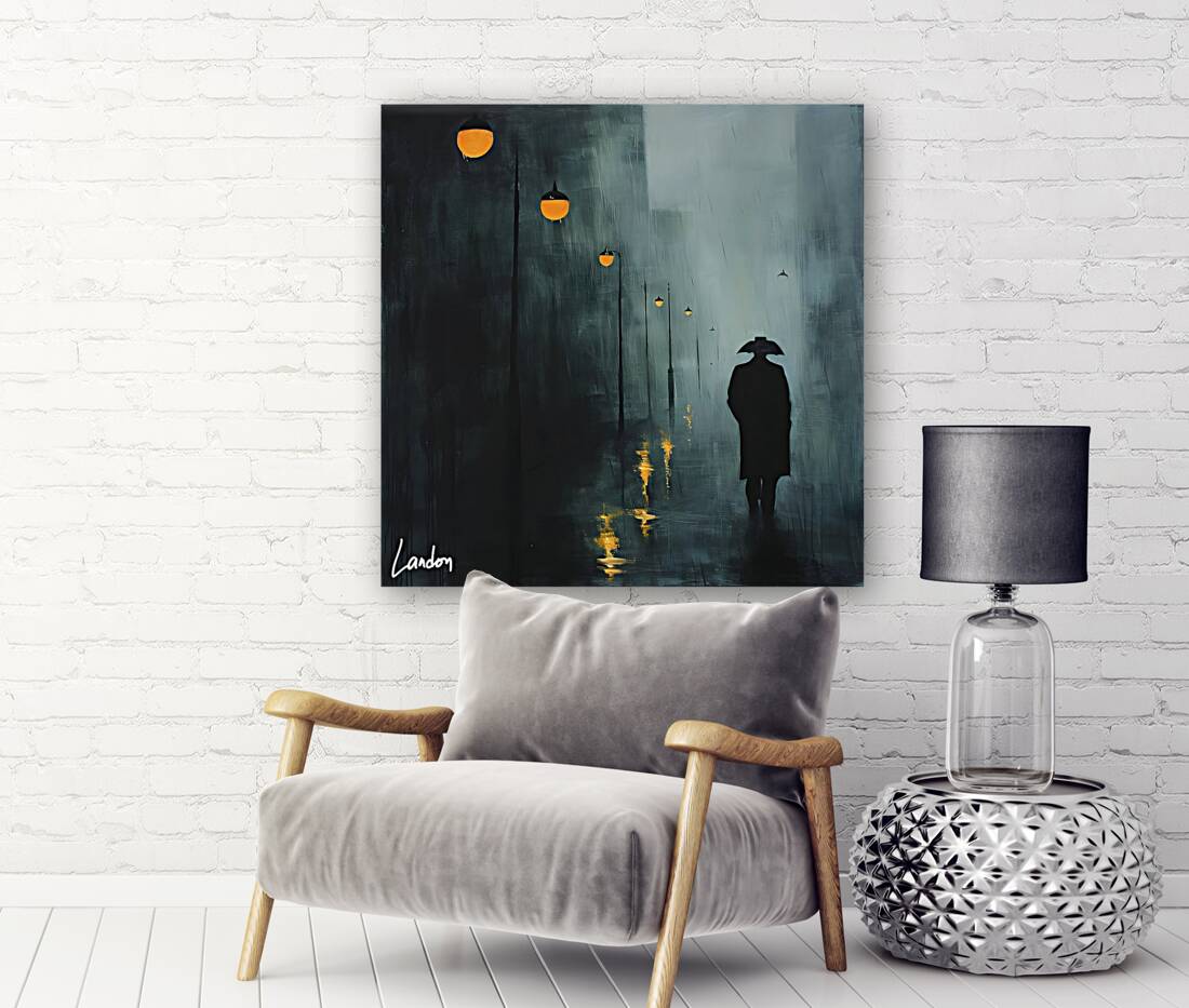 Rainy Cityscape 4 Reproduction