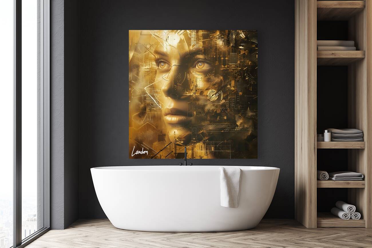 Golden Mechanical Face 3 Reproduction