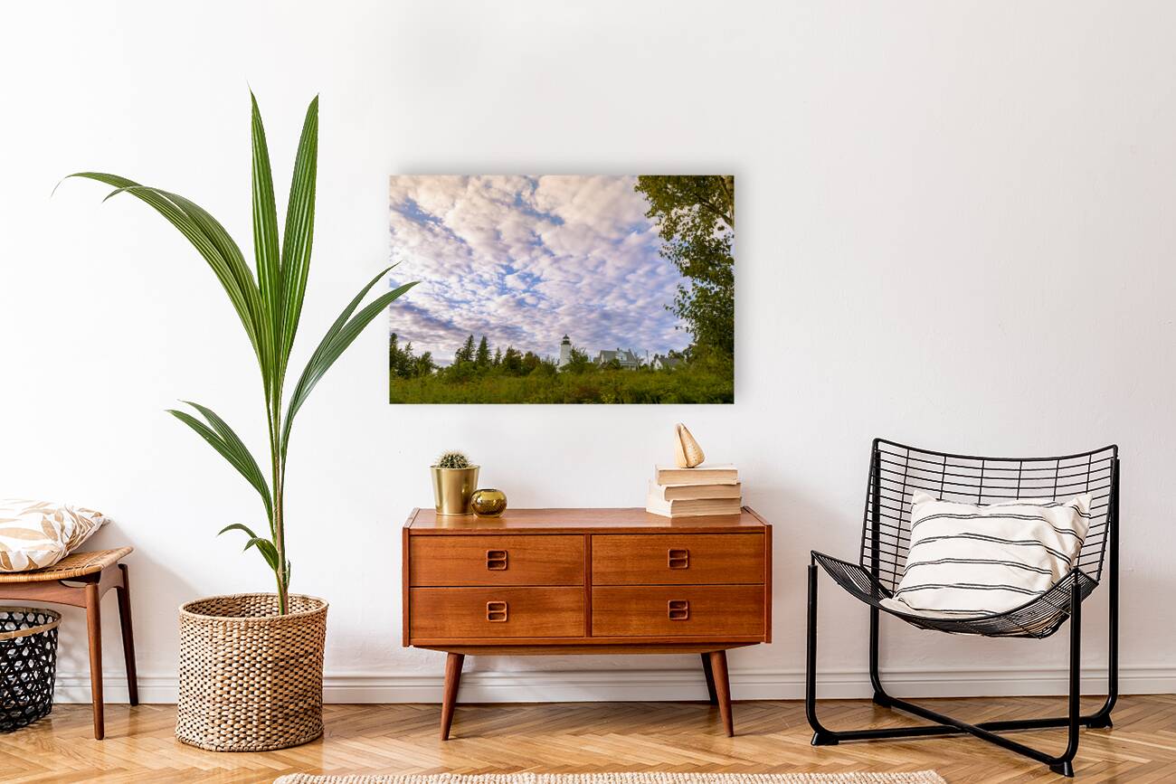 Dramatic Sunset Over Grounds of Dice Head Light in Maine Reproduction