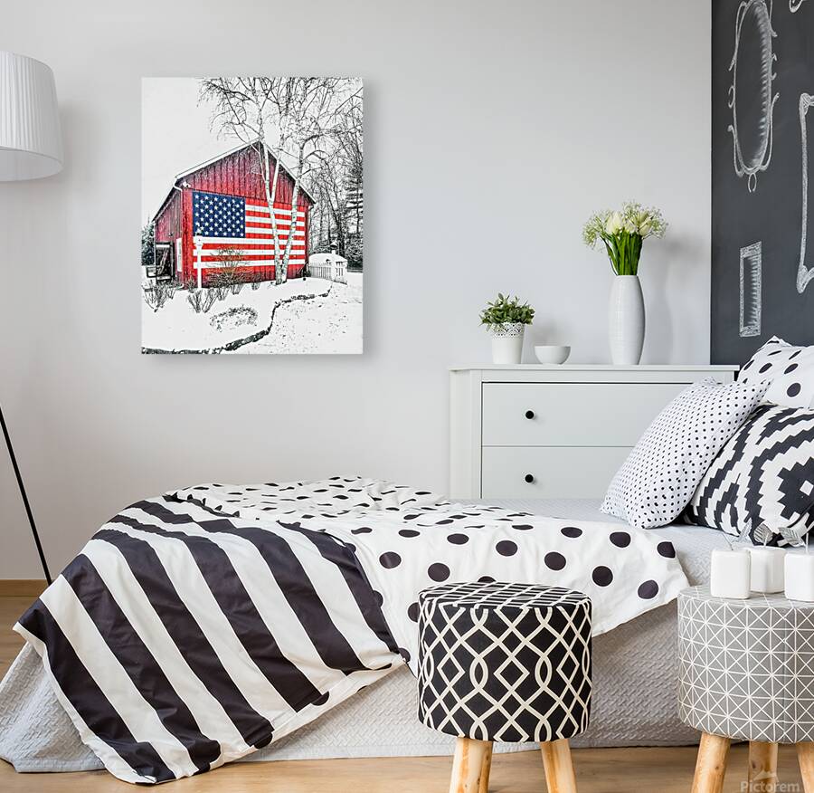 G11 All American Barn in Winter Reproduction