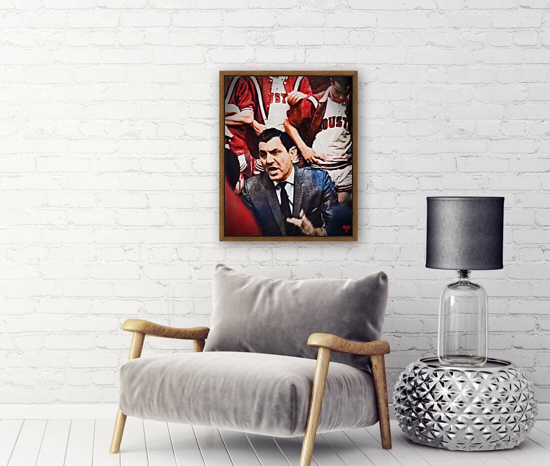 Houston Cougar Basketball Huddle Art Reproduction