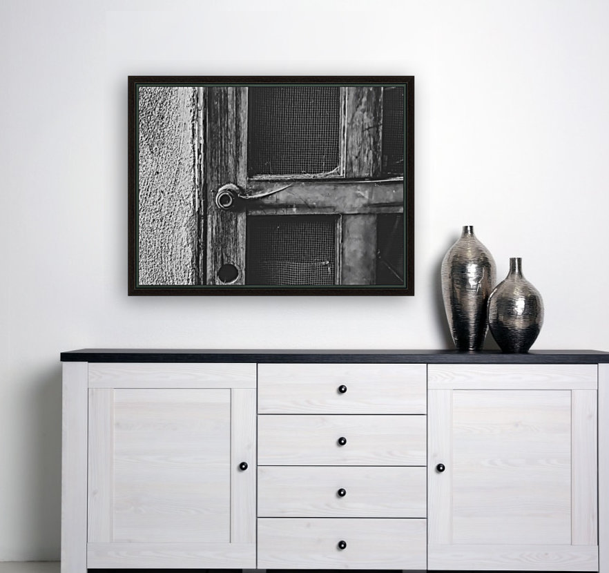 Old Vintage Wooden Door In Black And White Timmyla Canvas Artwork