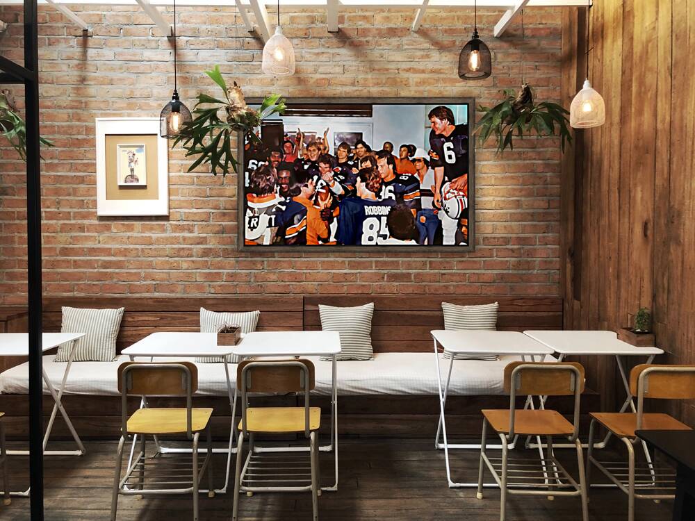 Auburn Football Locker Room Celebration Reproduction