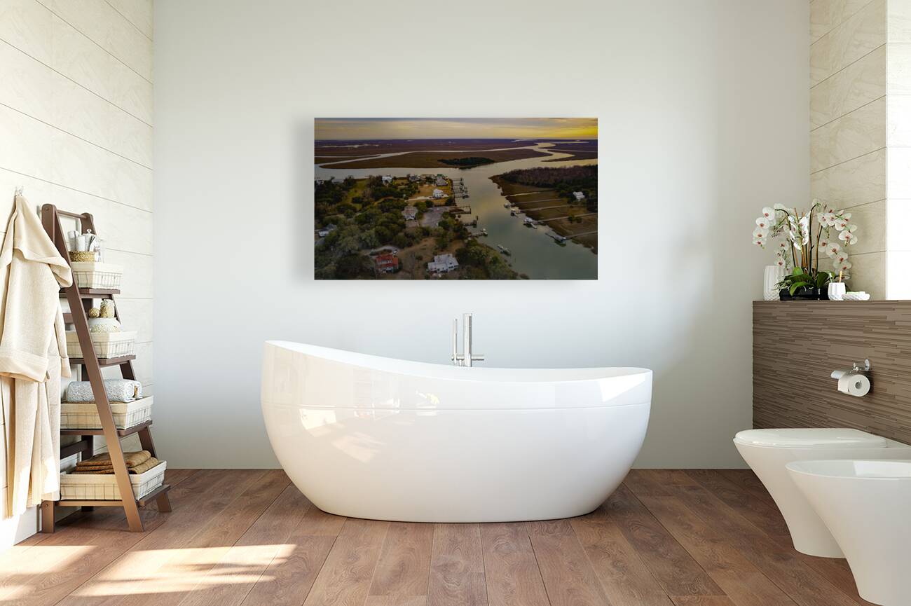 Jeremy Creek Sunset in McClellanville Reproduction