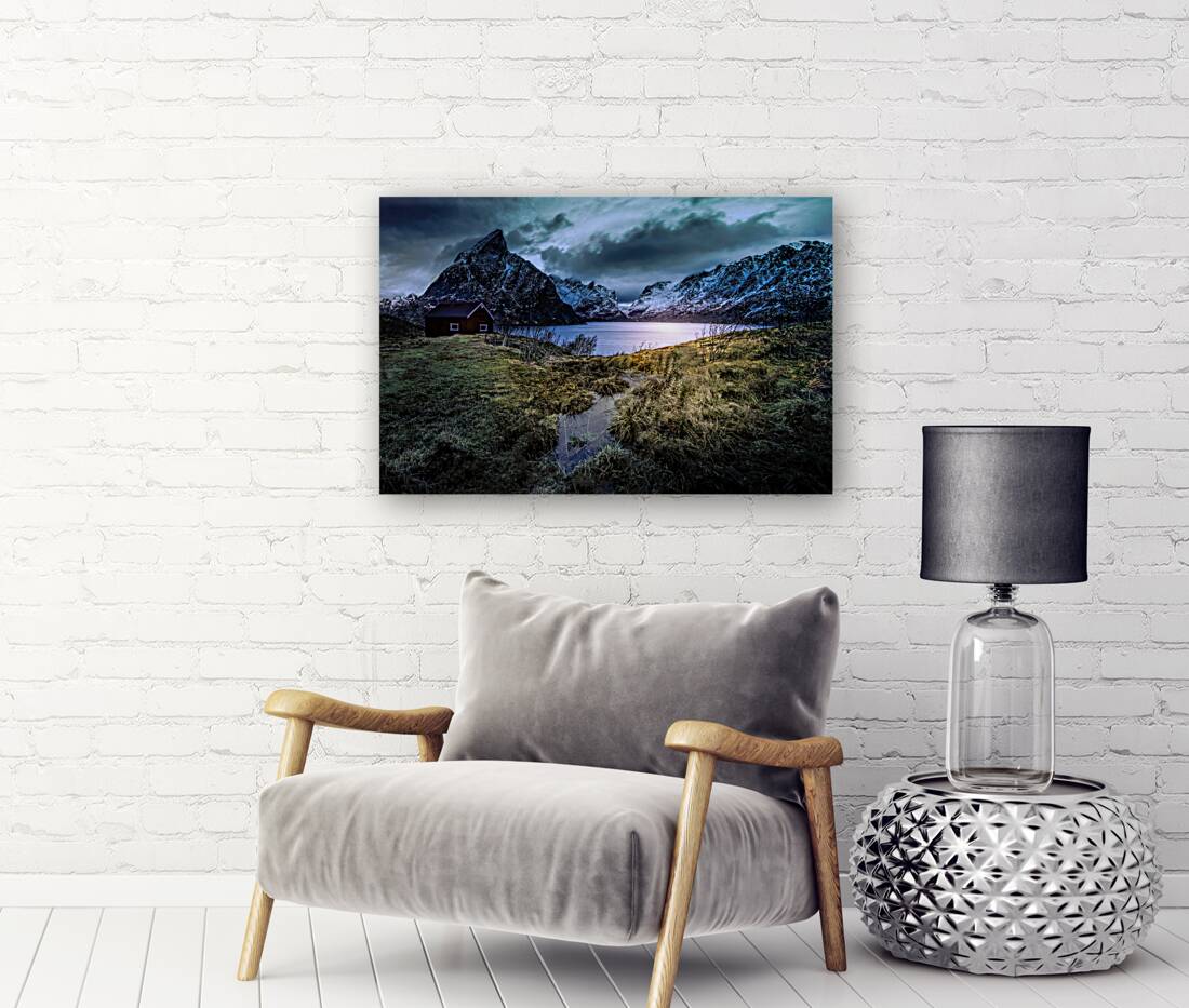 Sakrisoya Mountain Fjord Reproduction