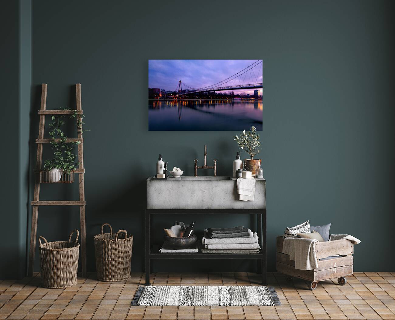 Sachsenhausen Bridge  Sunset Reproduction