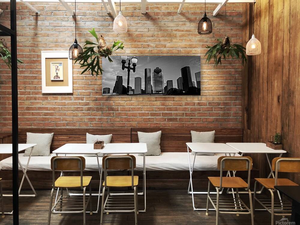 downtown houston texas skyline  panoramic 3272 Co Reproduction