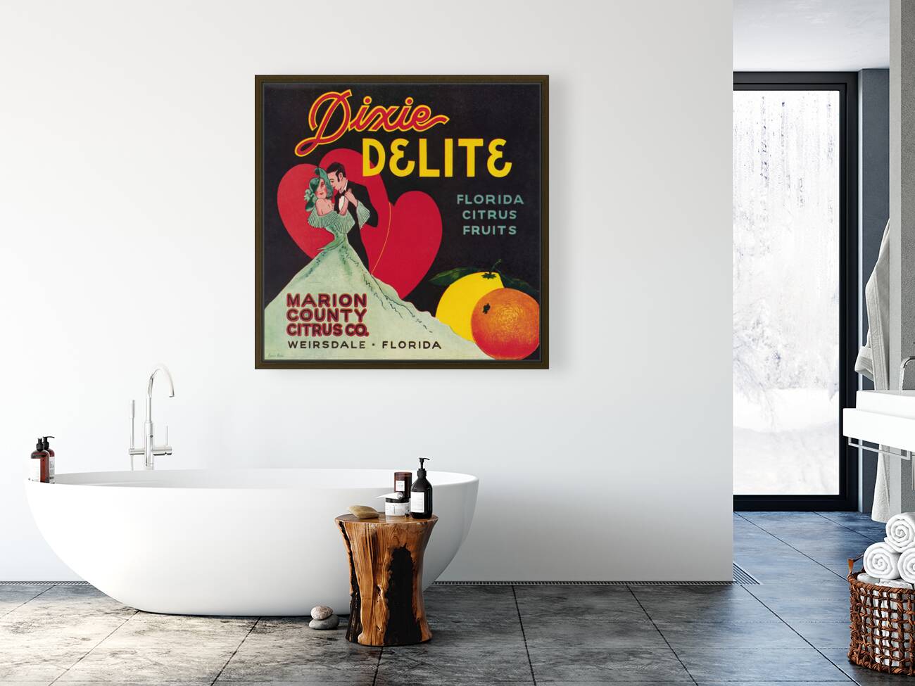 dixie delite florida citrus fruit label Reproduction