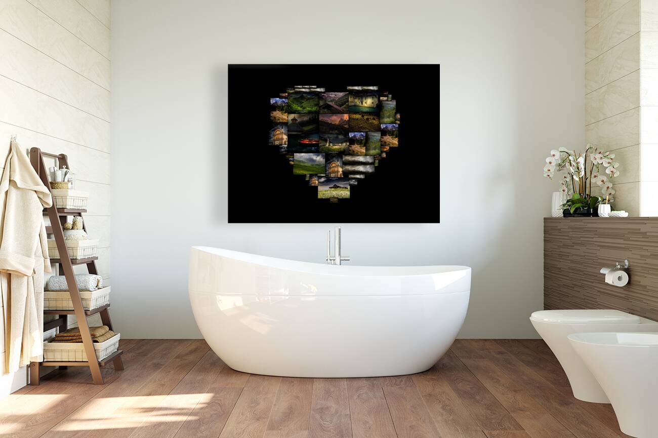 I Love Italy Heart Reproduction