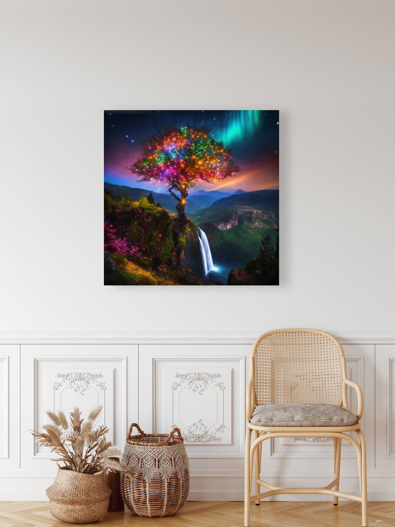 The most incredible tree  of  very colorful star Reproduction