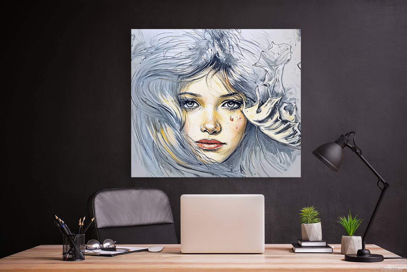 ArtXcl 027 sad face with a tear  Reproduction