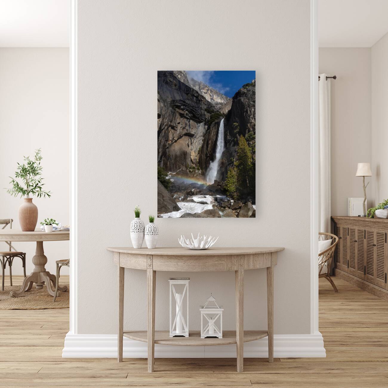 Yosemite Lower Falls Rainbow Reproduction