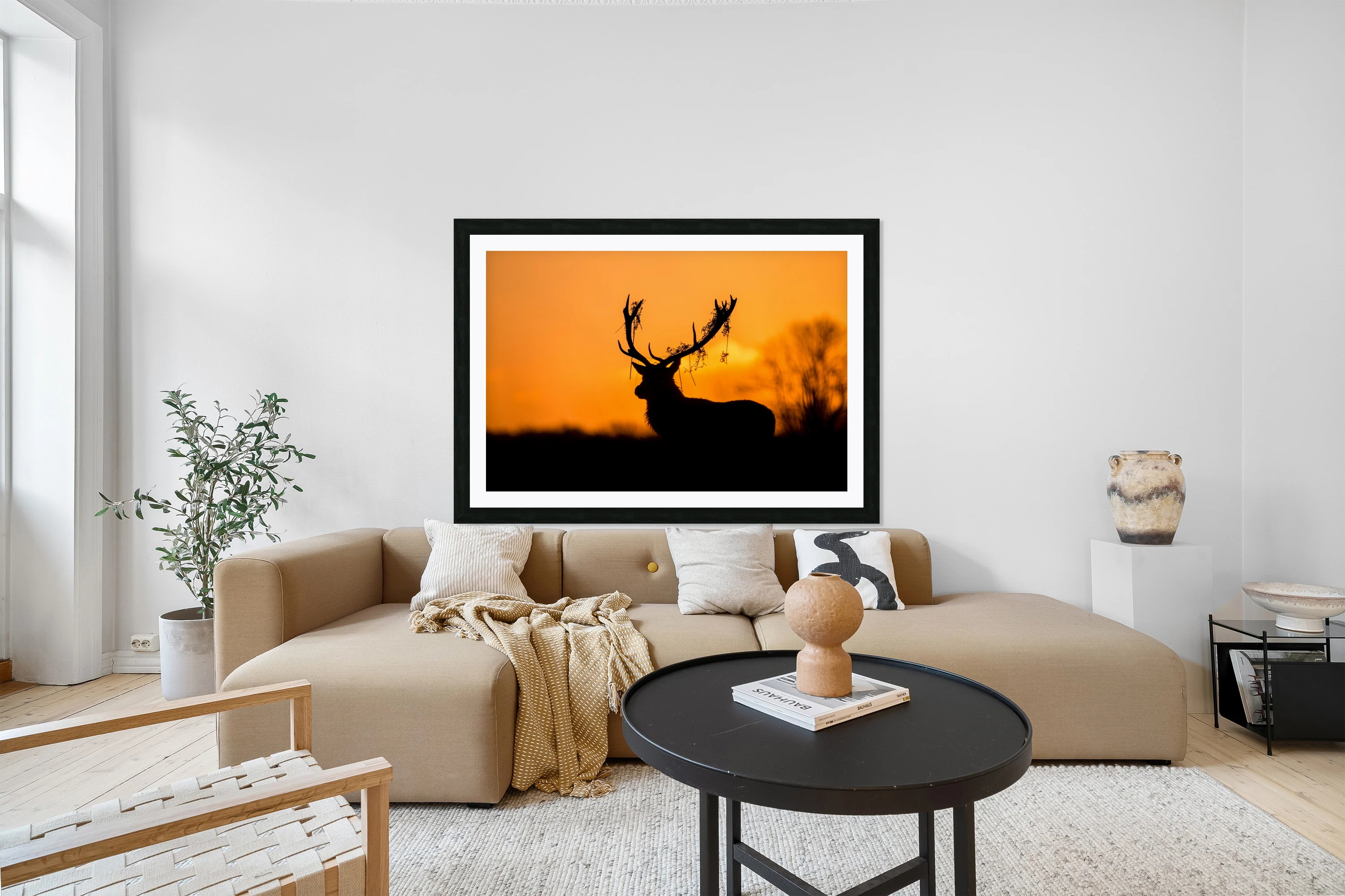 Red Deer Stag Silhouette