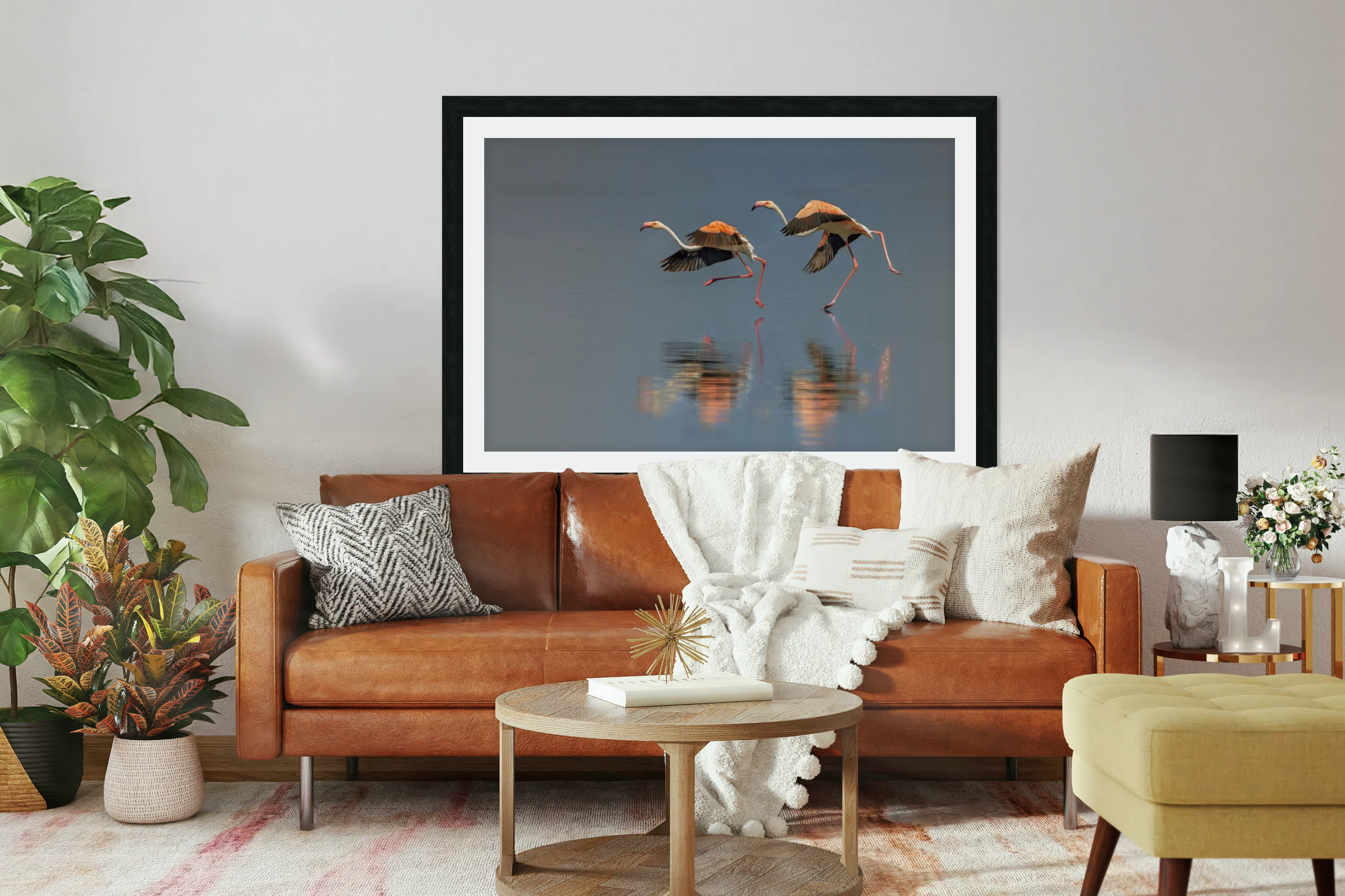 Flamingo landing