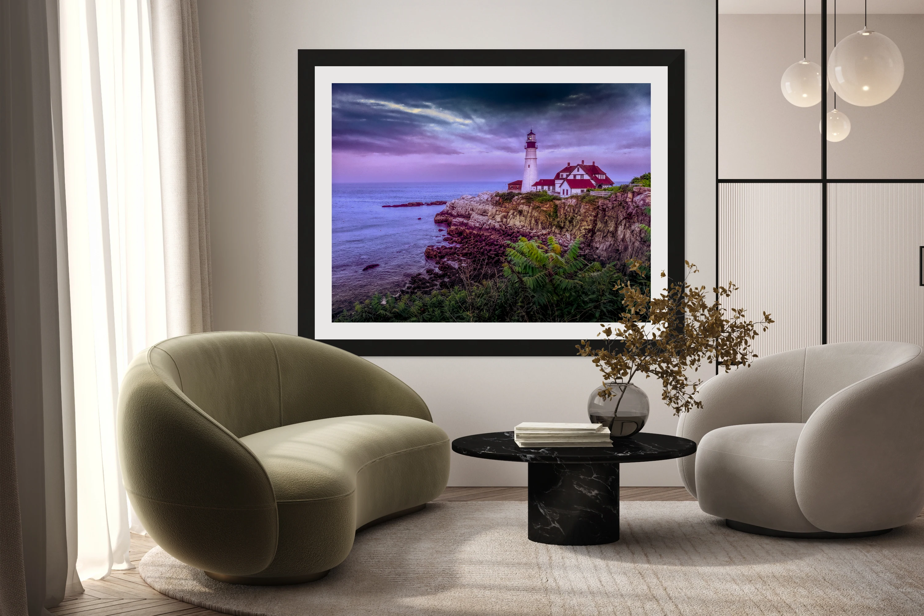 Cape Elizabeth Lighthouse Cliffs