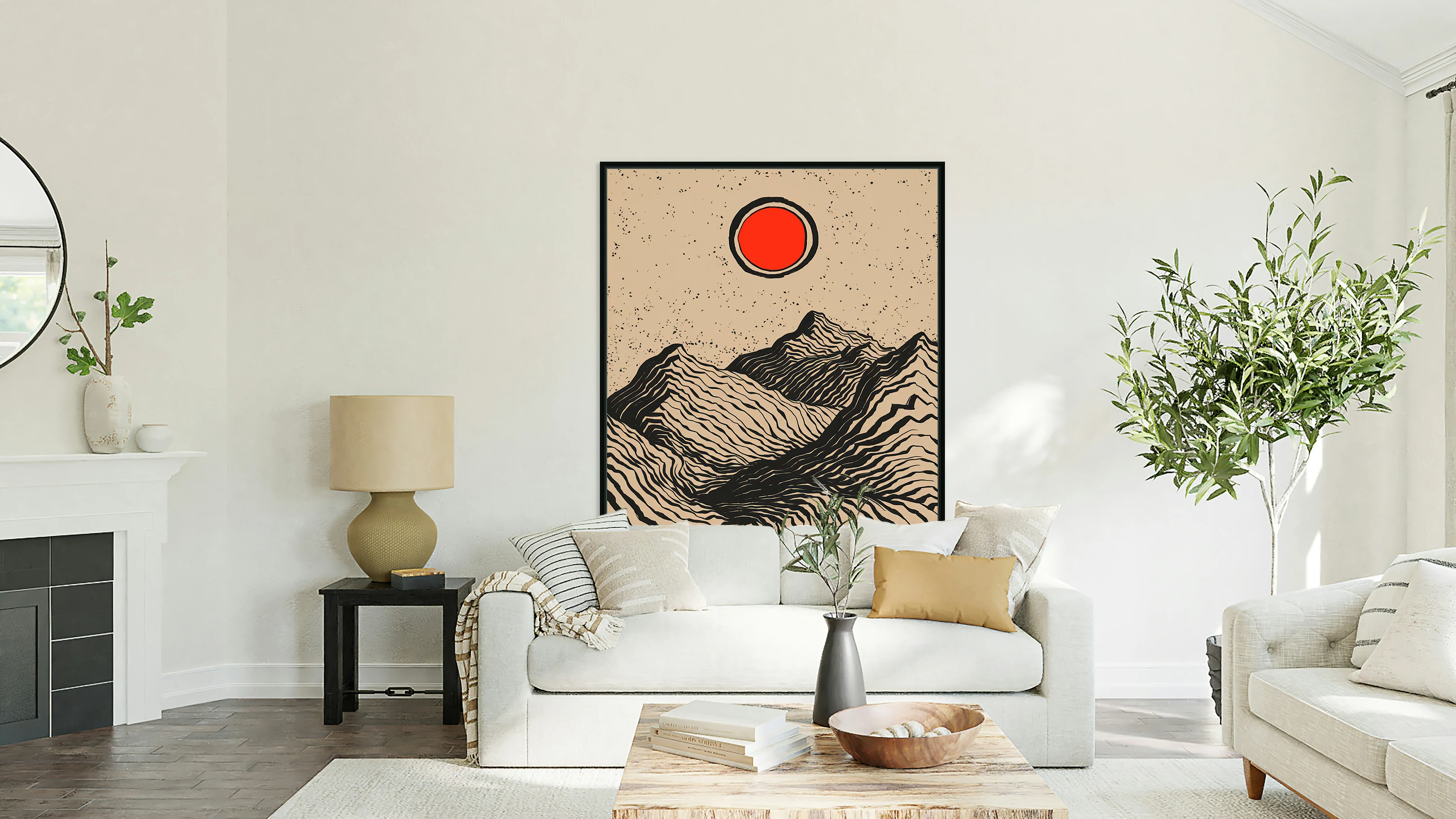 Abstract Mountain Landscape