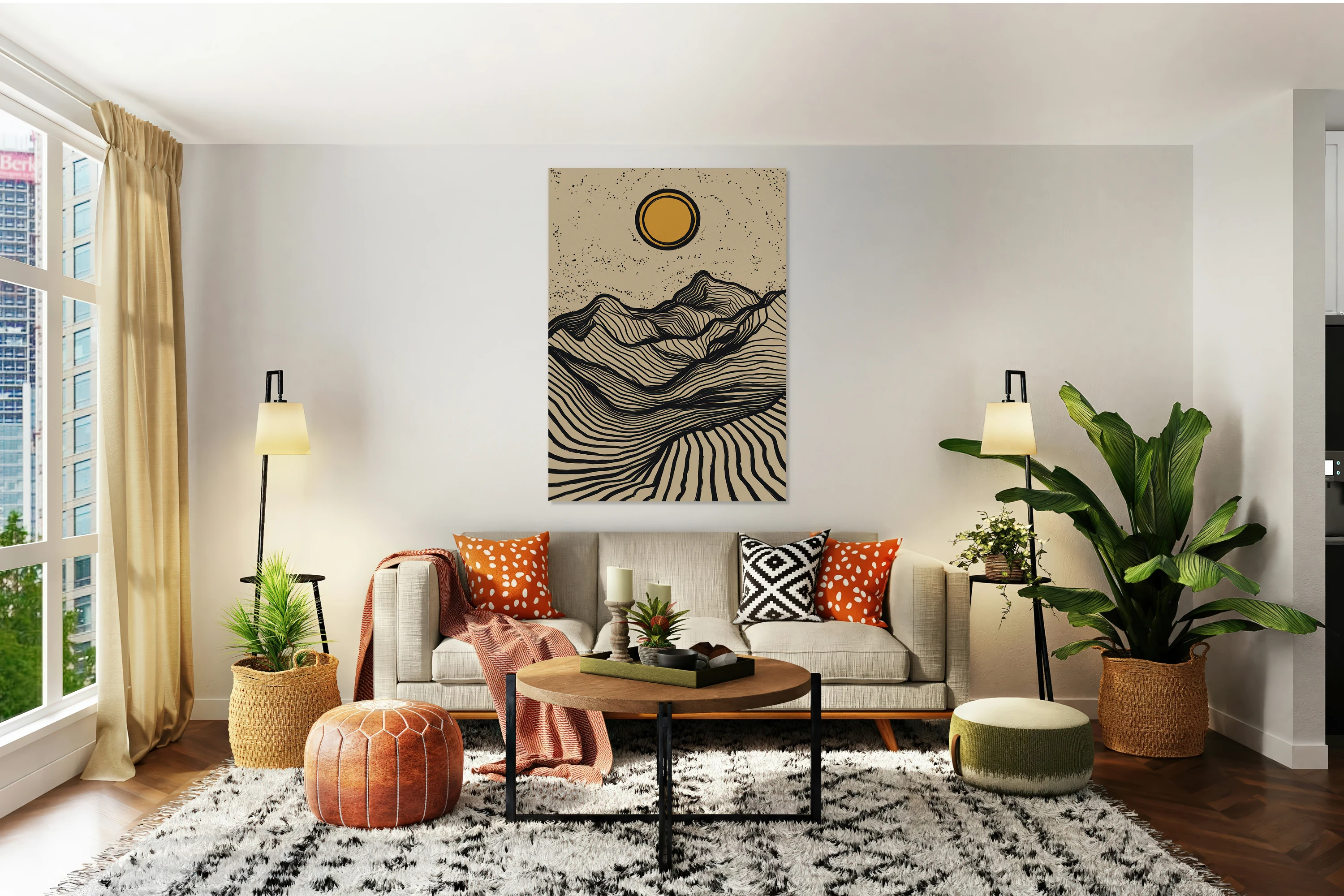 Abstract Mountain Landscape