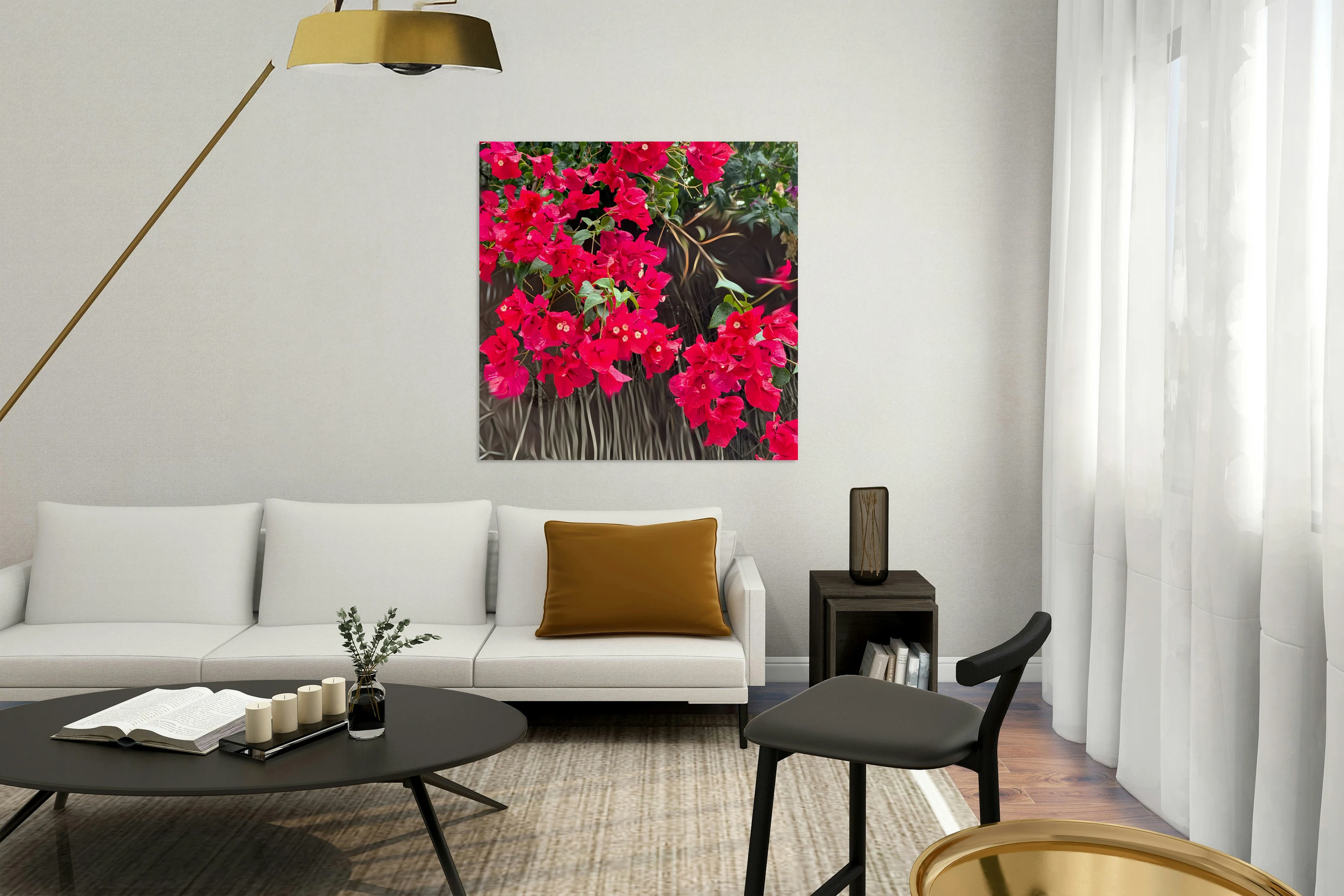 Mur de fleurs