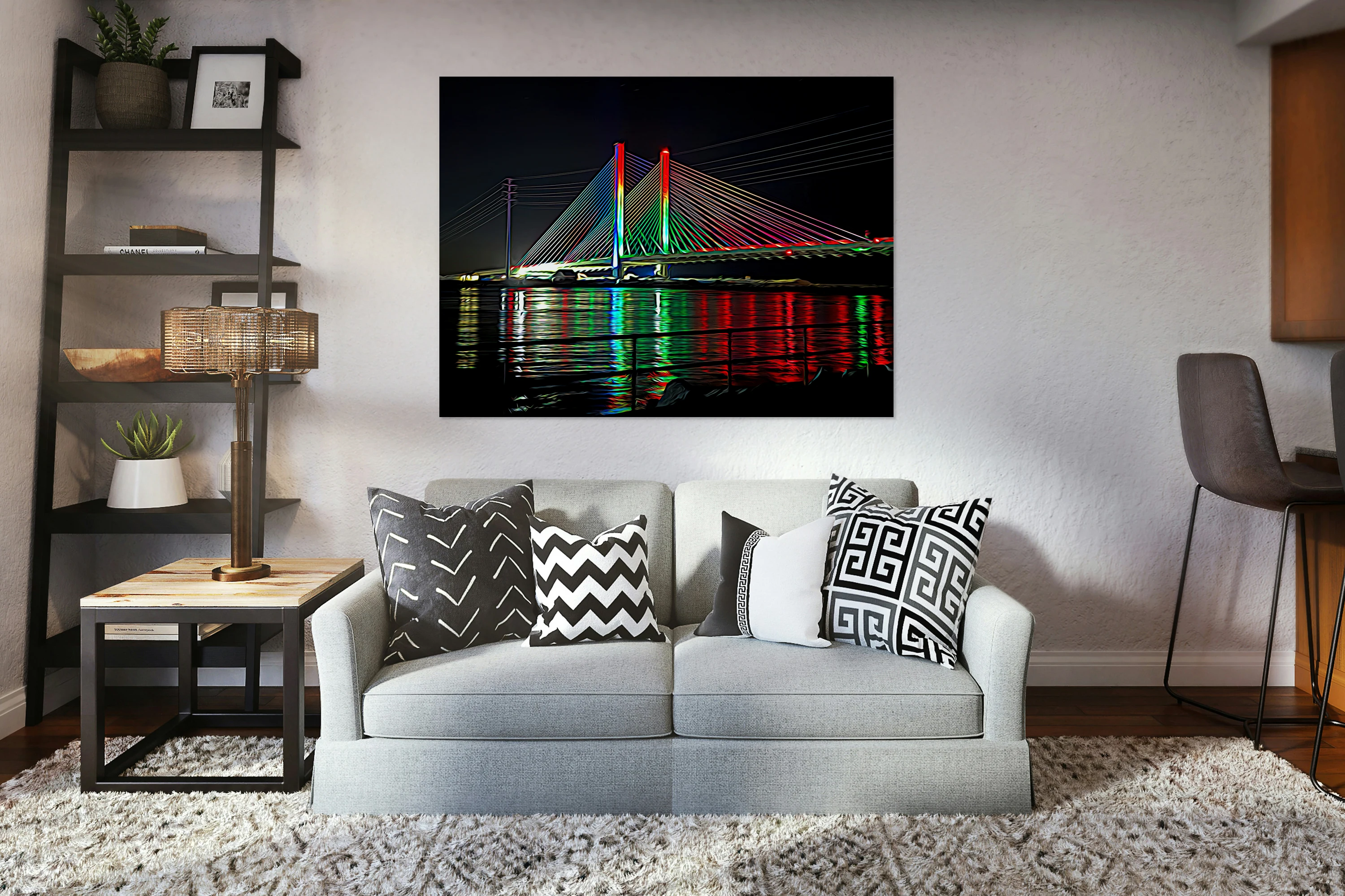Christmas Bridge North Tower Expressionism