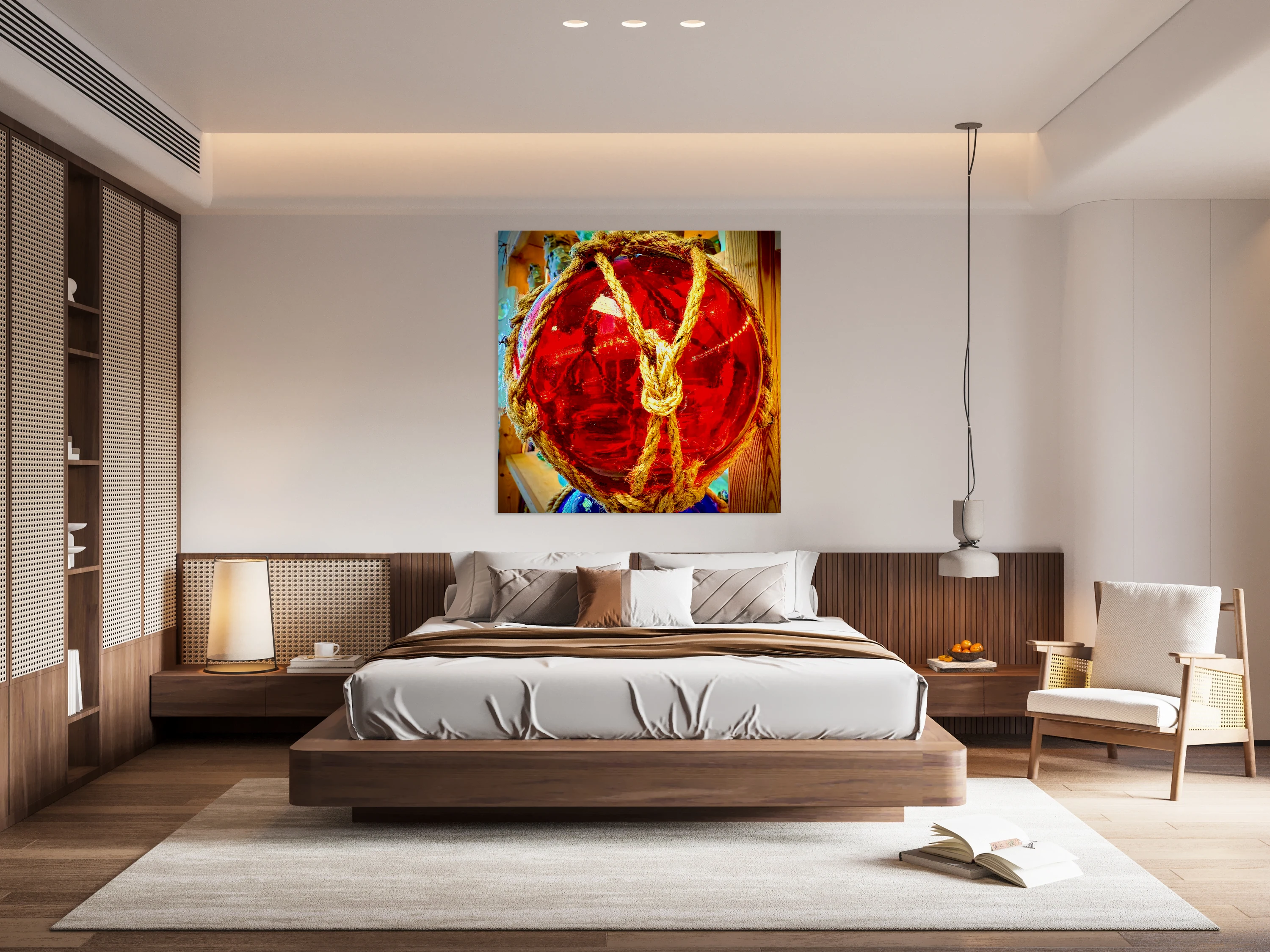 Red Glass Fishing Float