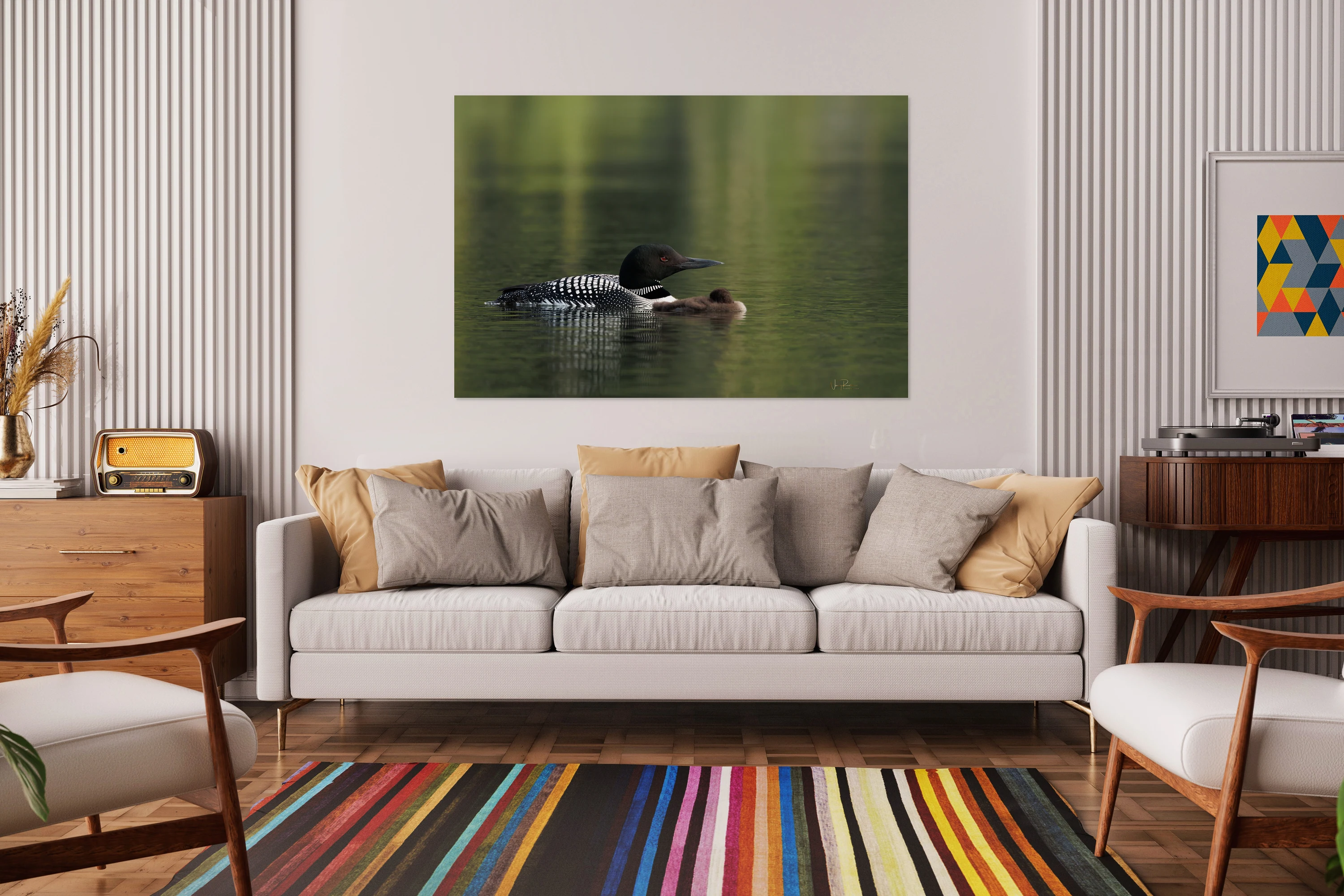 Common Loon with Chick