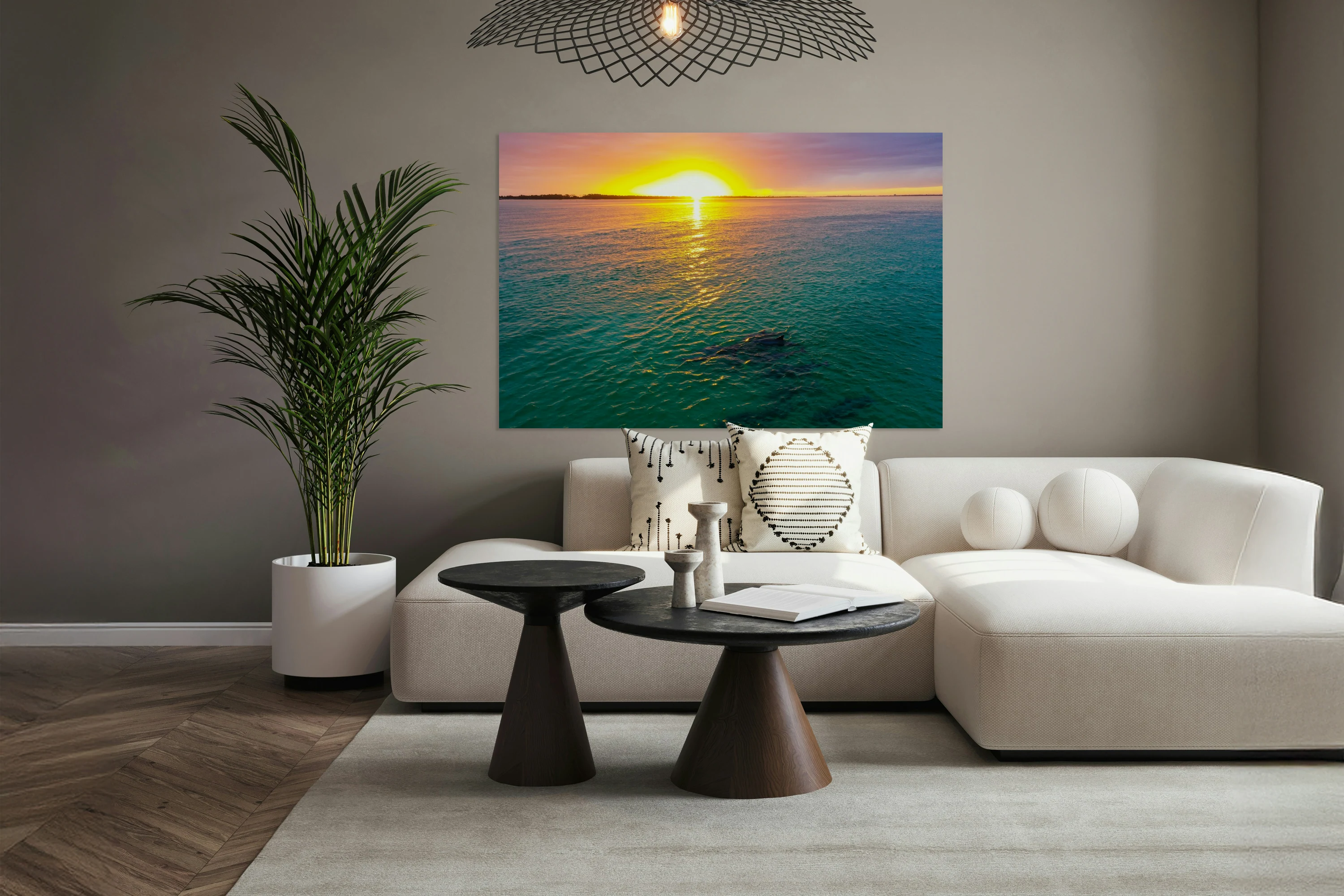 Dolphin Pod Sunset