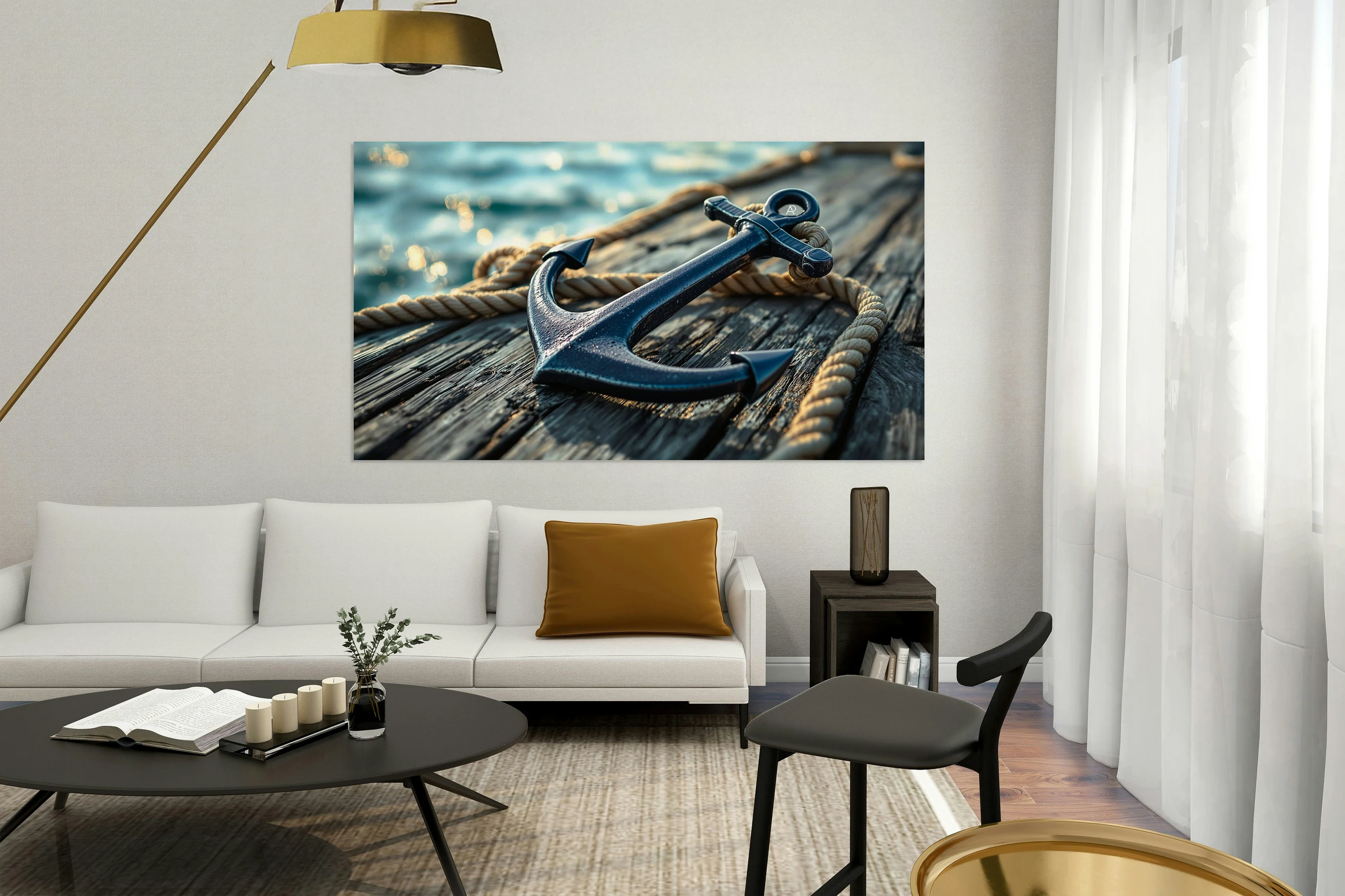 Abstract Antique Anchor 2 Signed