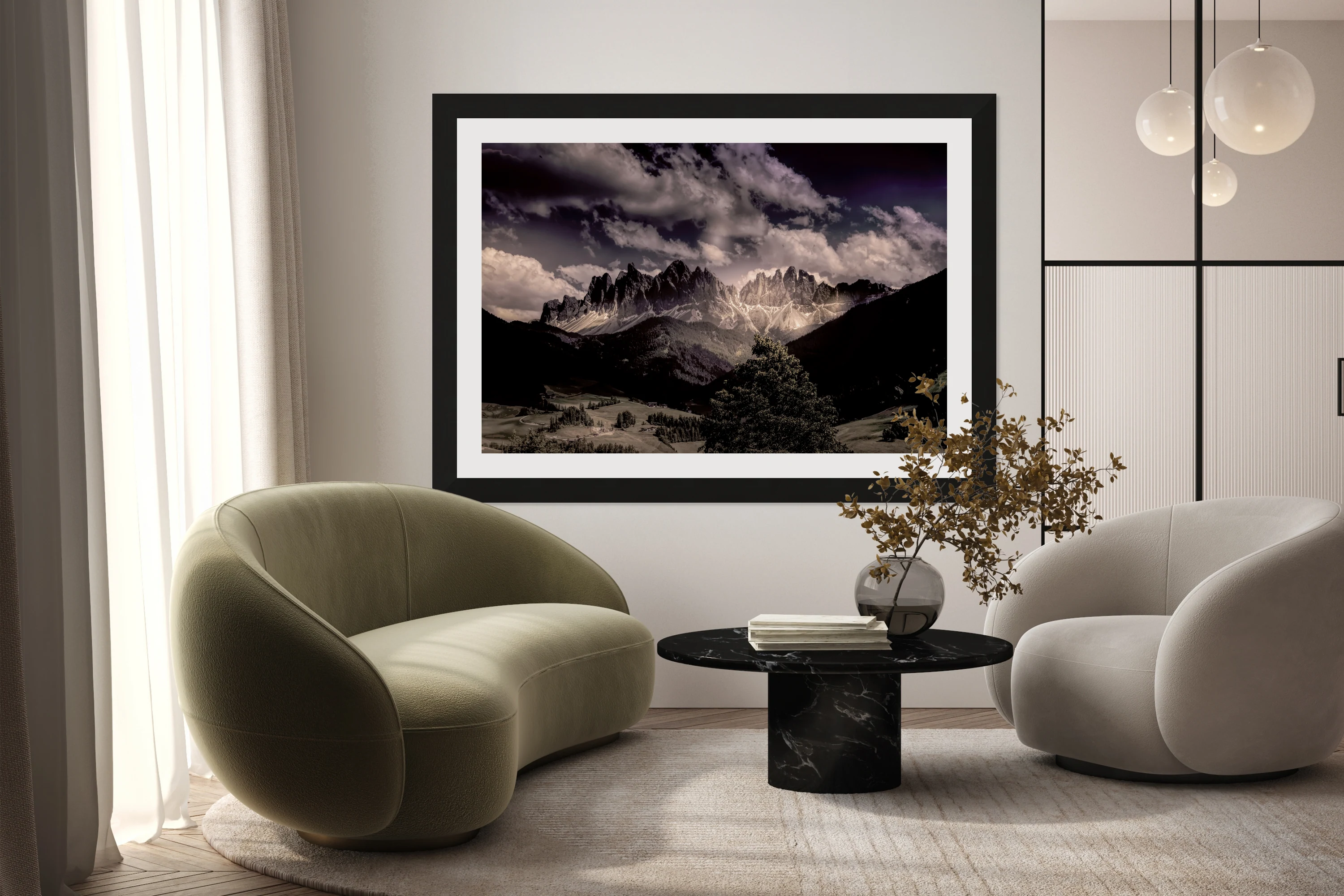 Dolomite Dramatic Mountain Skyline