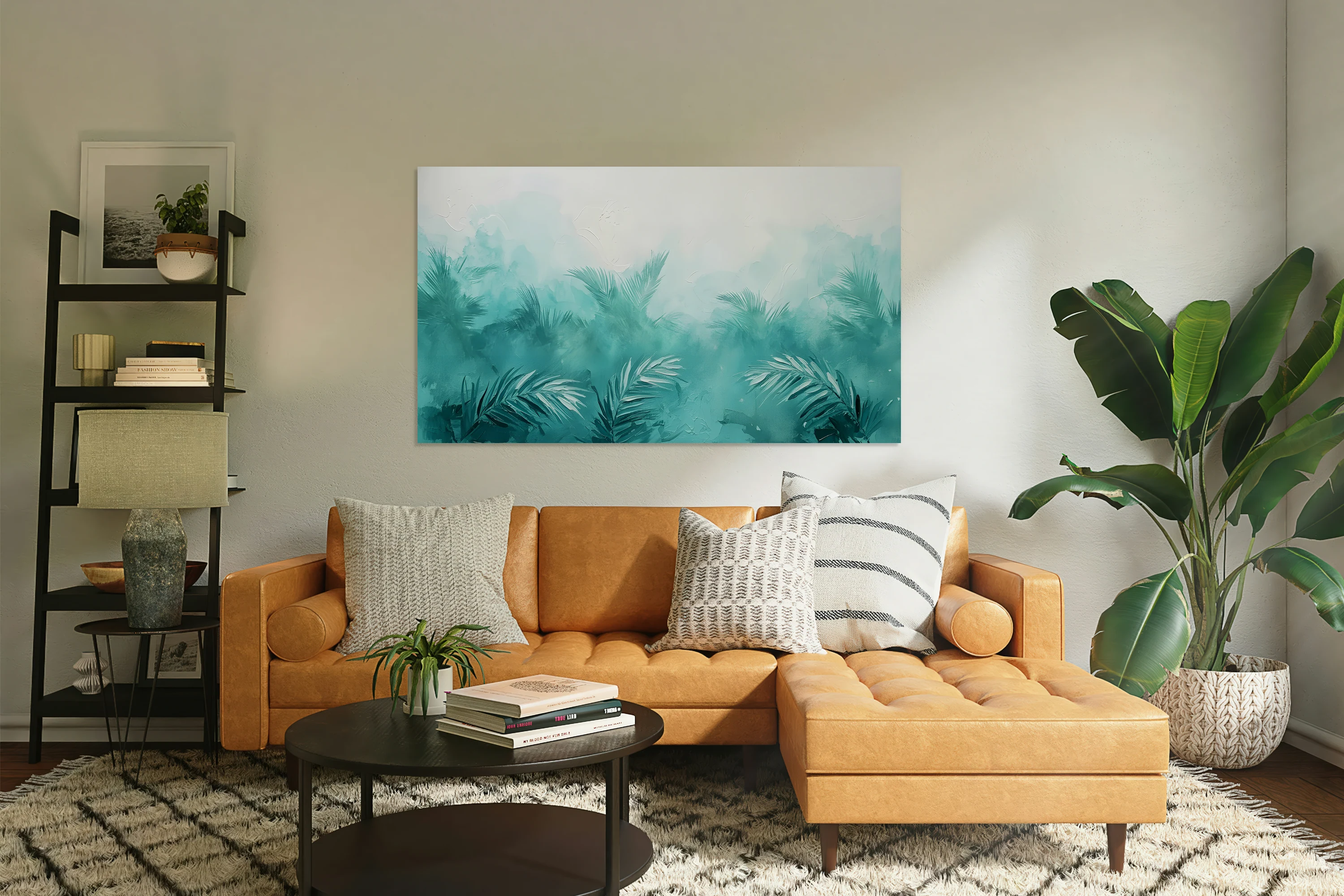 Blue Palm Leaf 