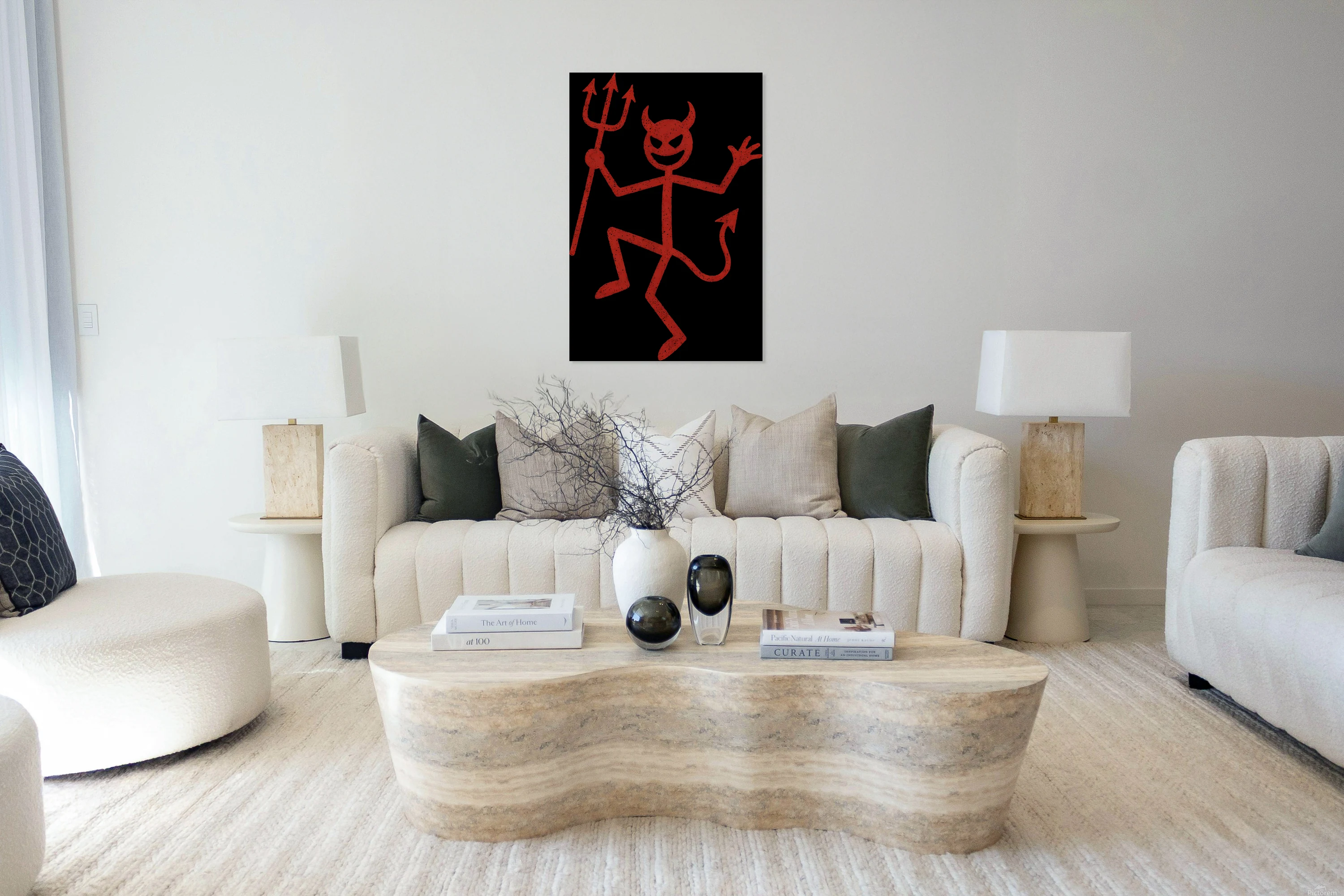Funny Red Devil Stickman