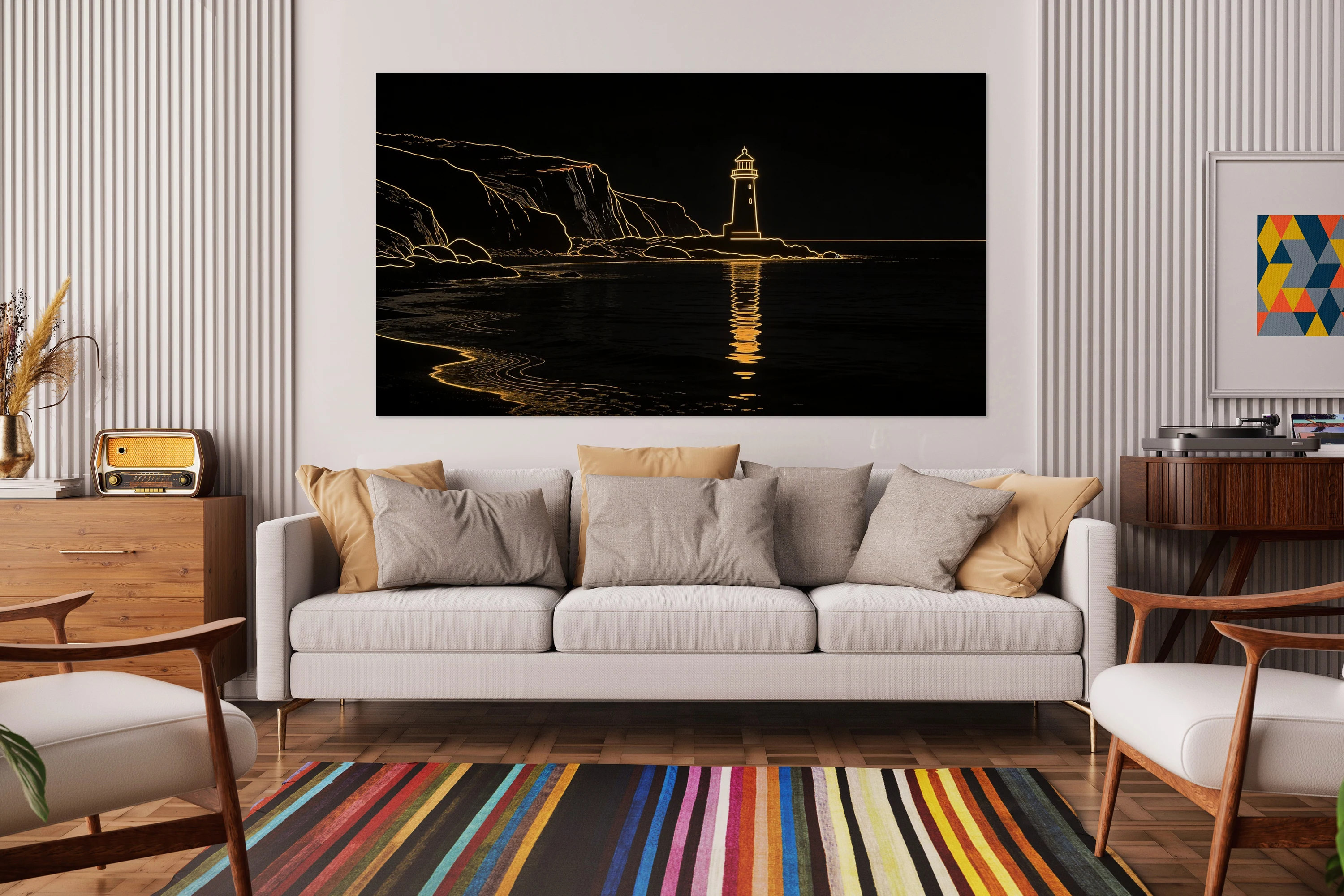 Gold Lighthouse Driftline Signed