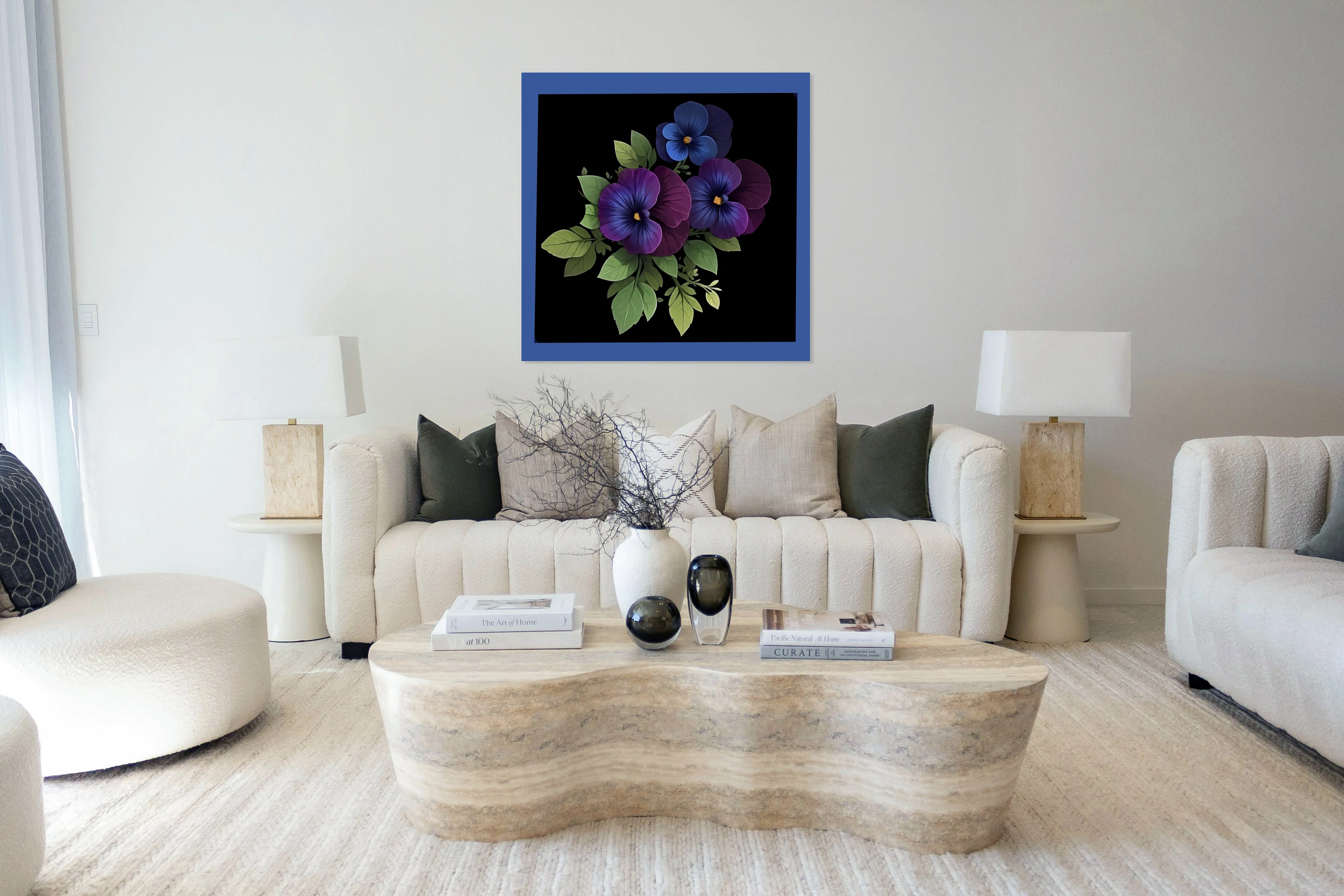 Violets blue frame