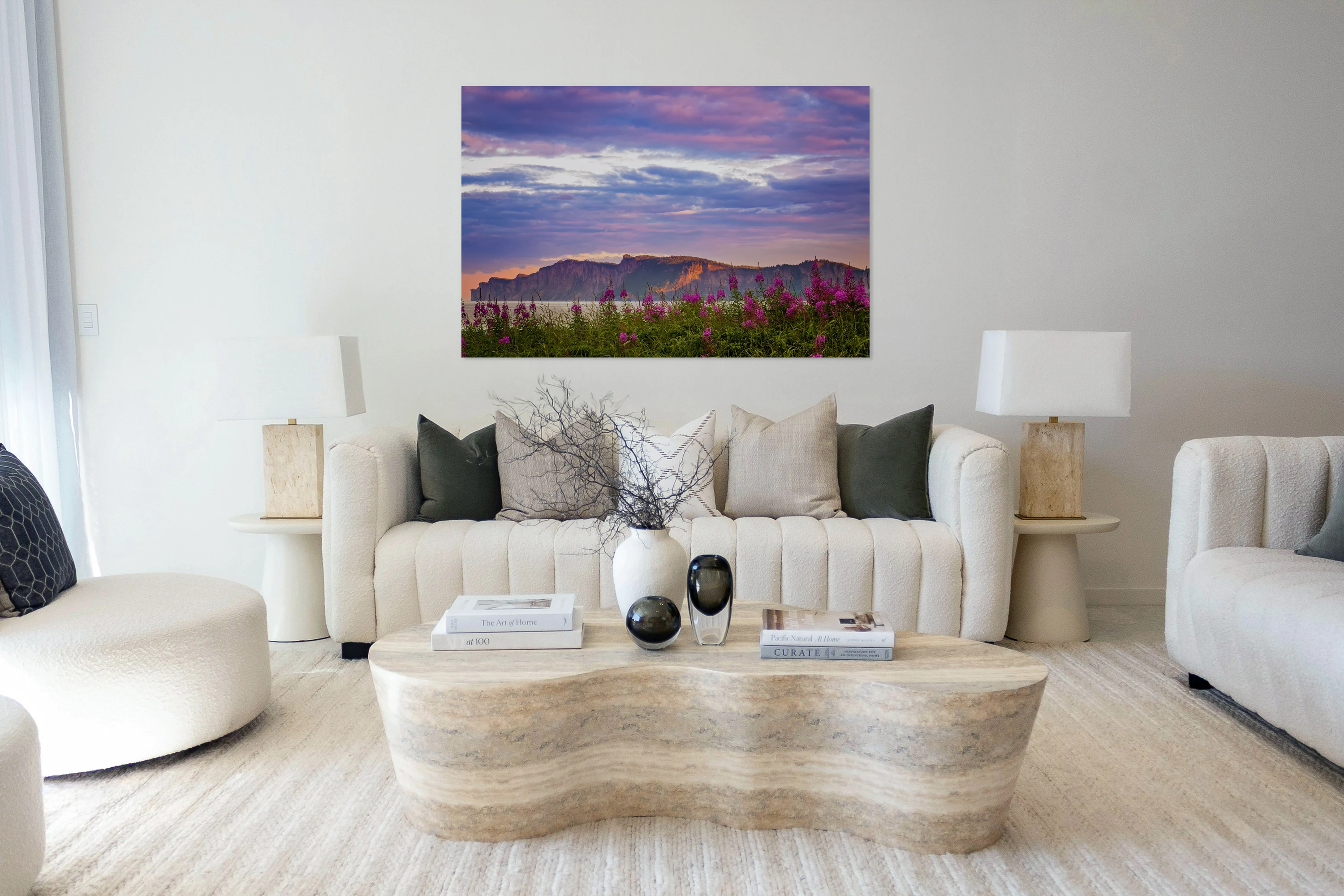 Forillon Sunset with Fireweed