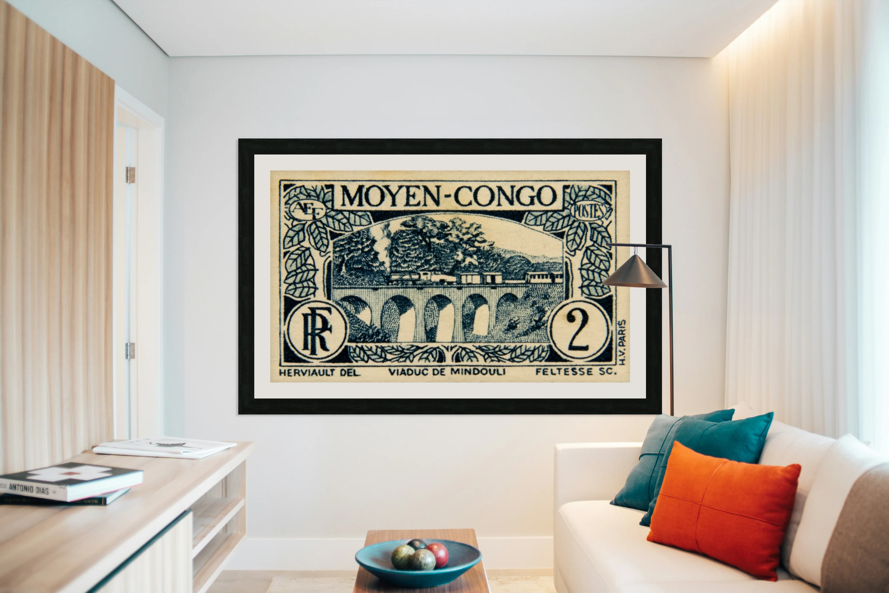 Moyen-Congo 2 Stamp