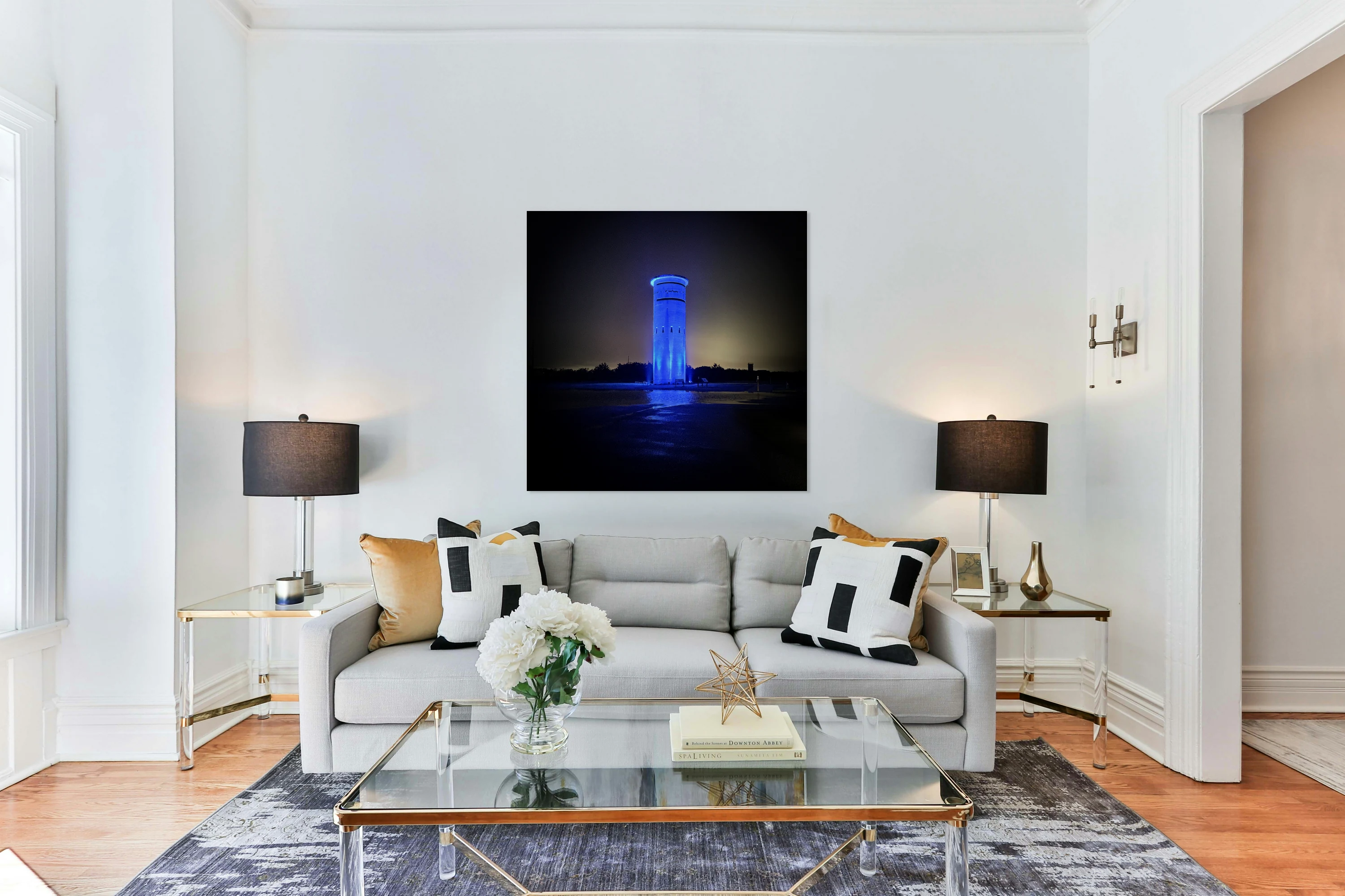 Fire Control Tower 3 Cobalt Blue Reflection