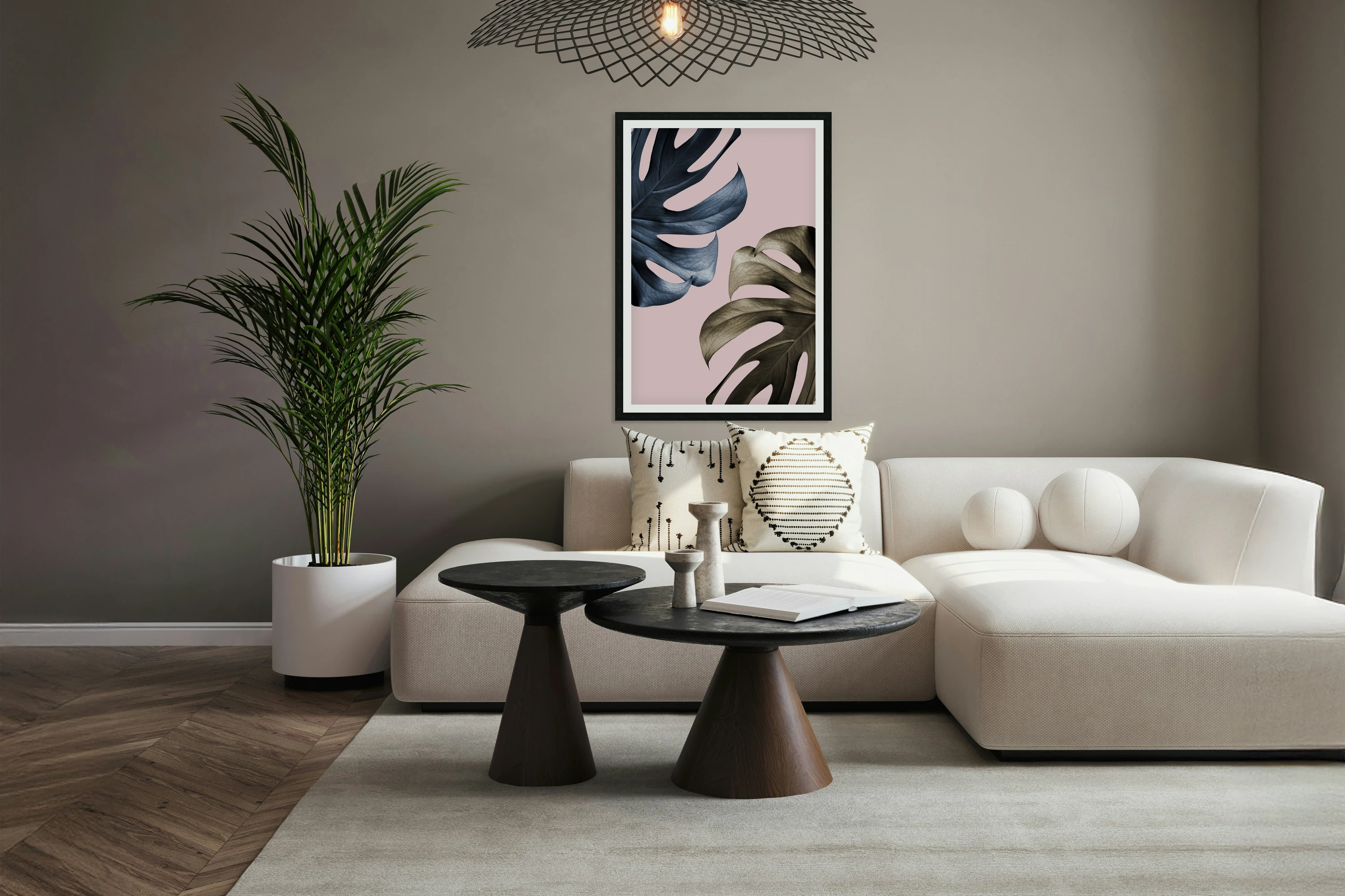 Monstera Pink Light 01
